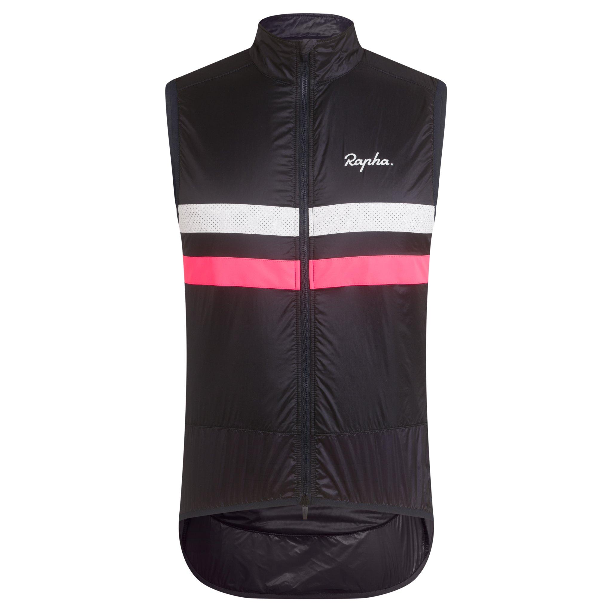Men&apos;s Brevet Insulated Gilet Dark Navy/High-Vis Pink/White
