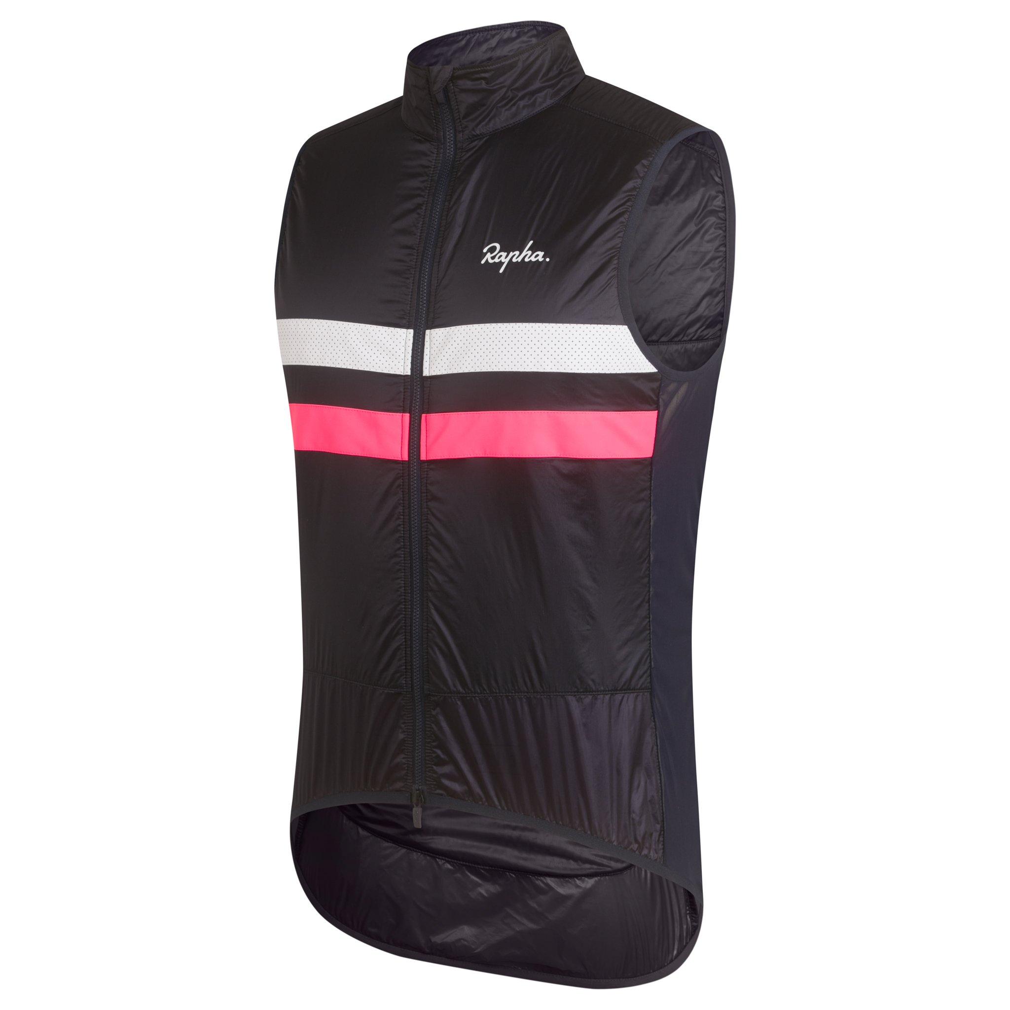 Men&apos;s Brevet Insulated Gilet Dark Navy/High-Vis Pink/White