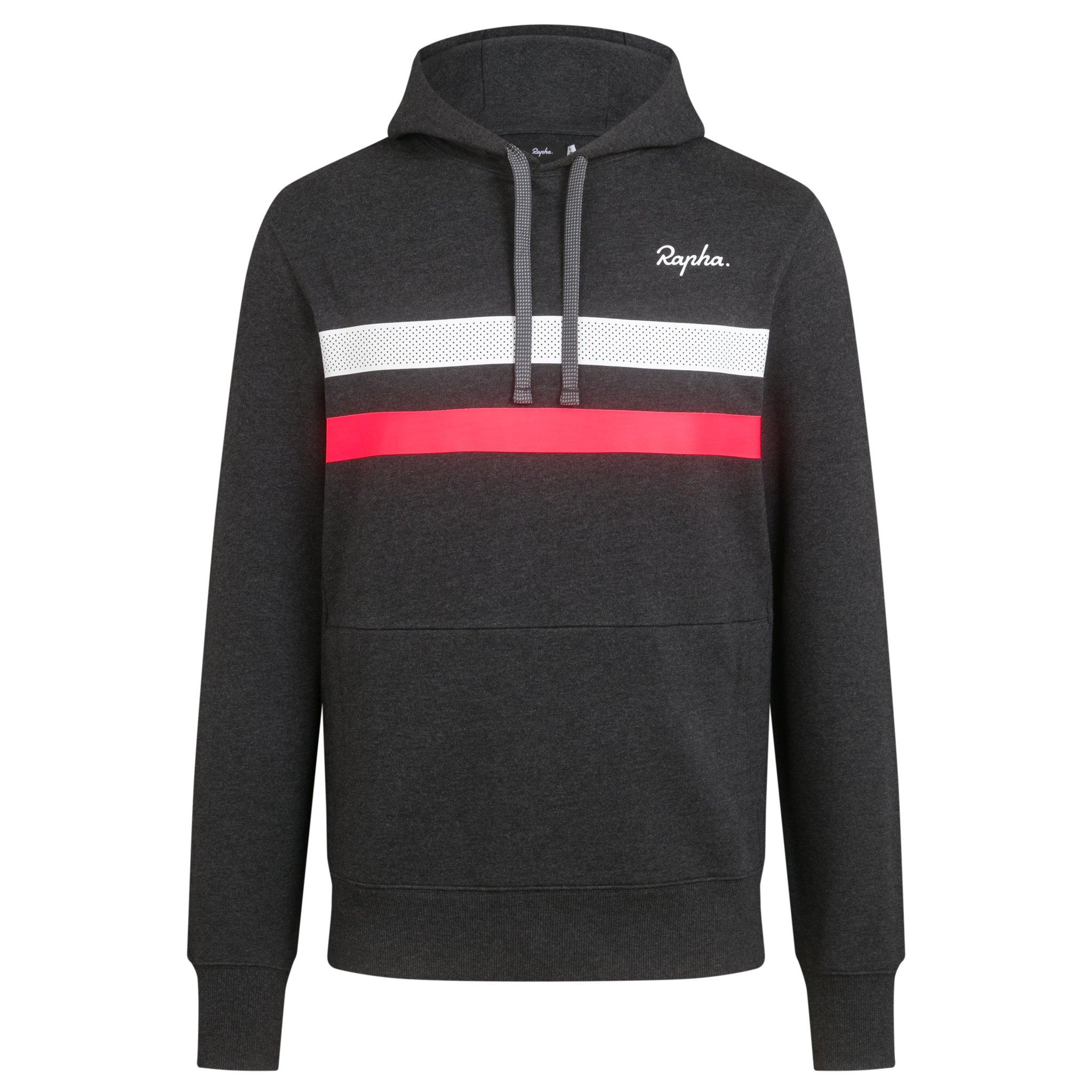 Men&apos;s Brevet Hoodie Grey/White/High-Vis Pink