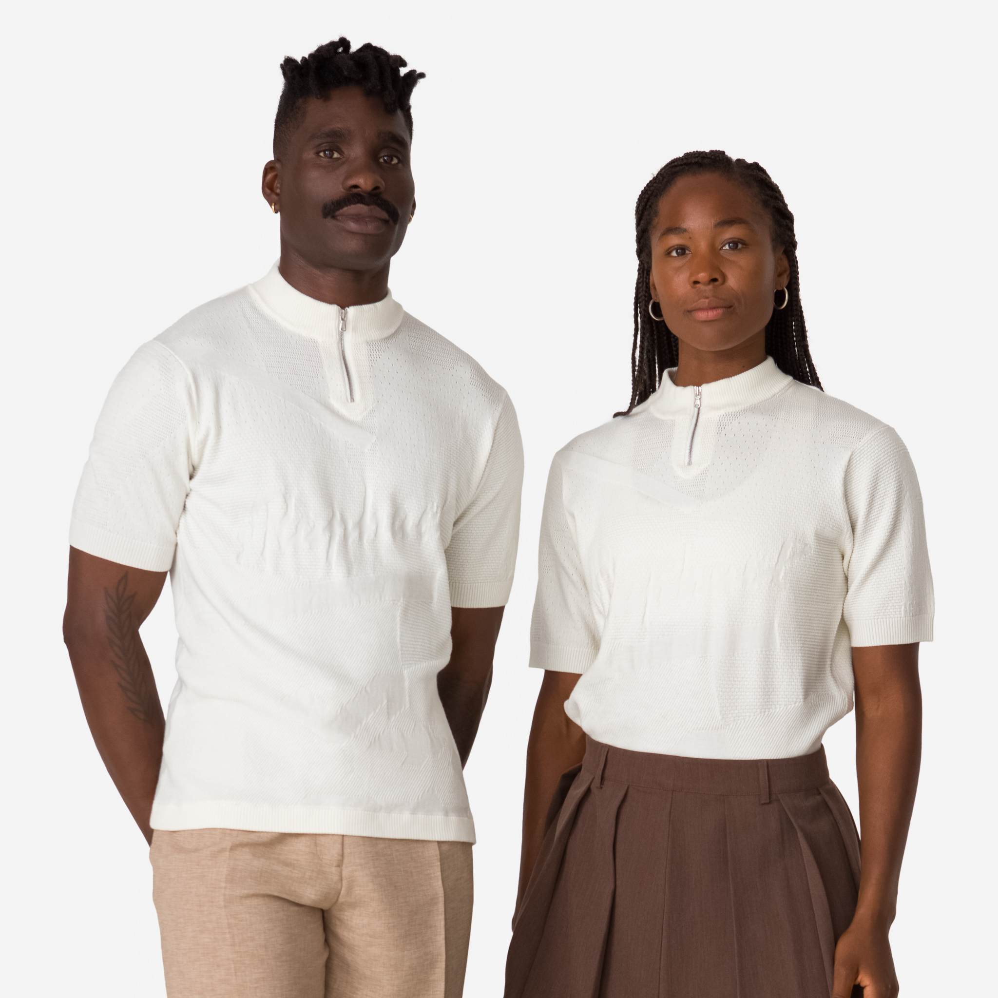 Men&apos;s St Raphael Quarter Zip Knit White