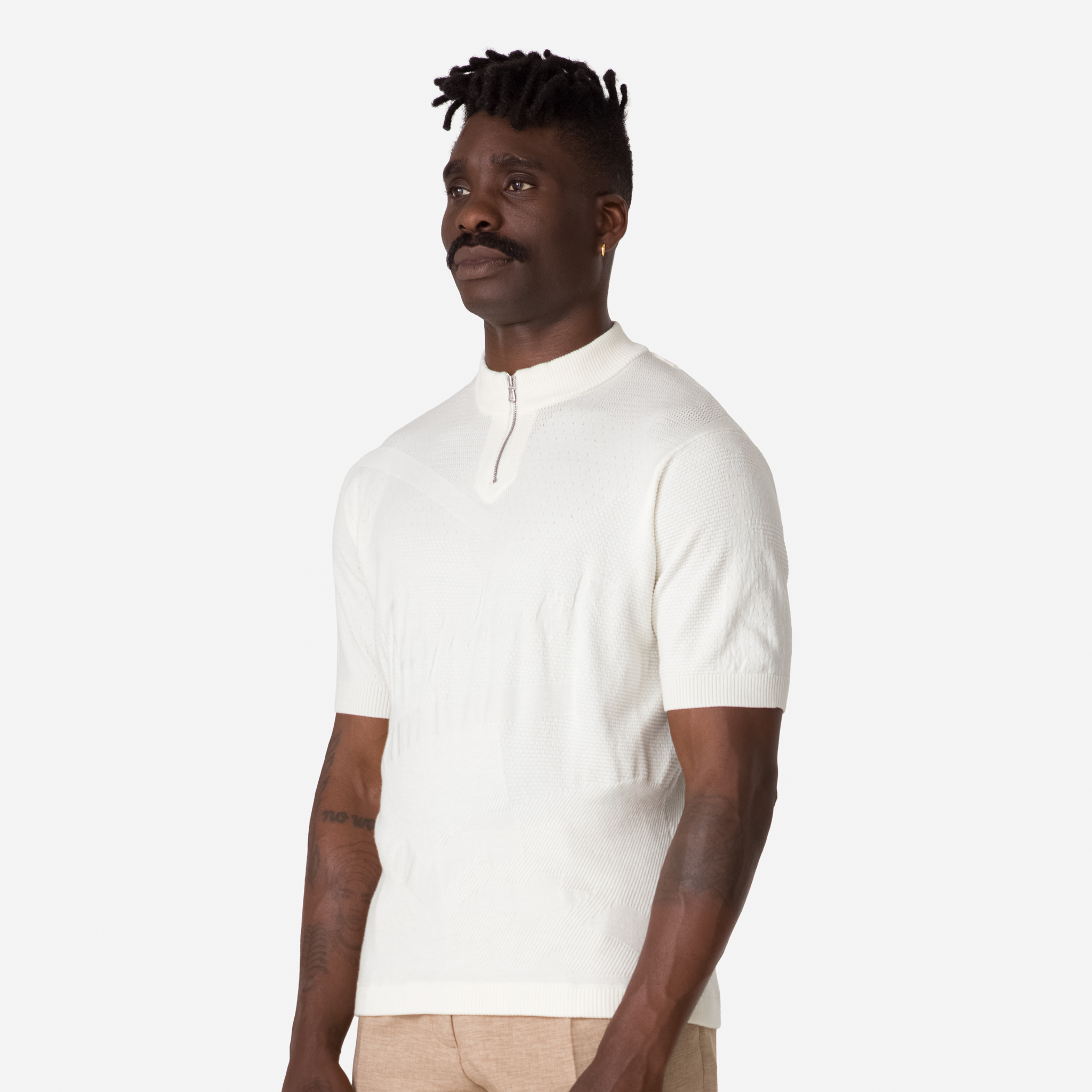 1113-Men-apos-s-St-Raphael-Quarter-Zip-Knit-White-5.jpg Men's St Raphael Quarter Zip Knit White