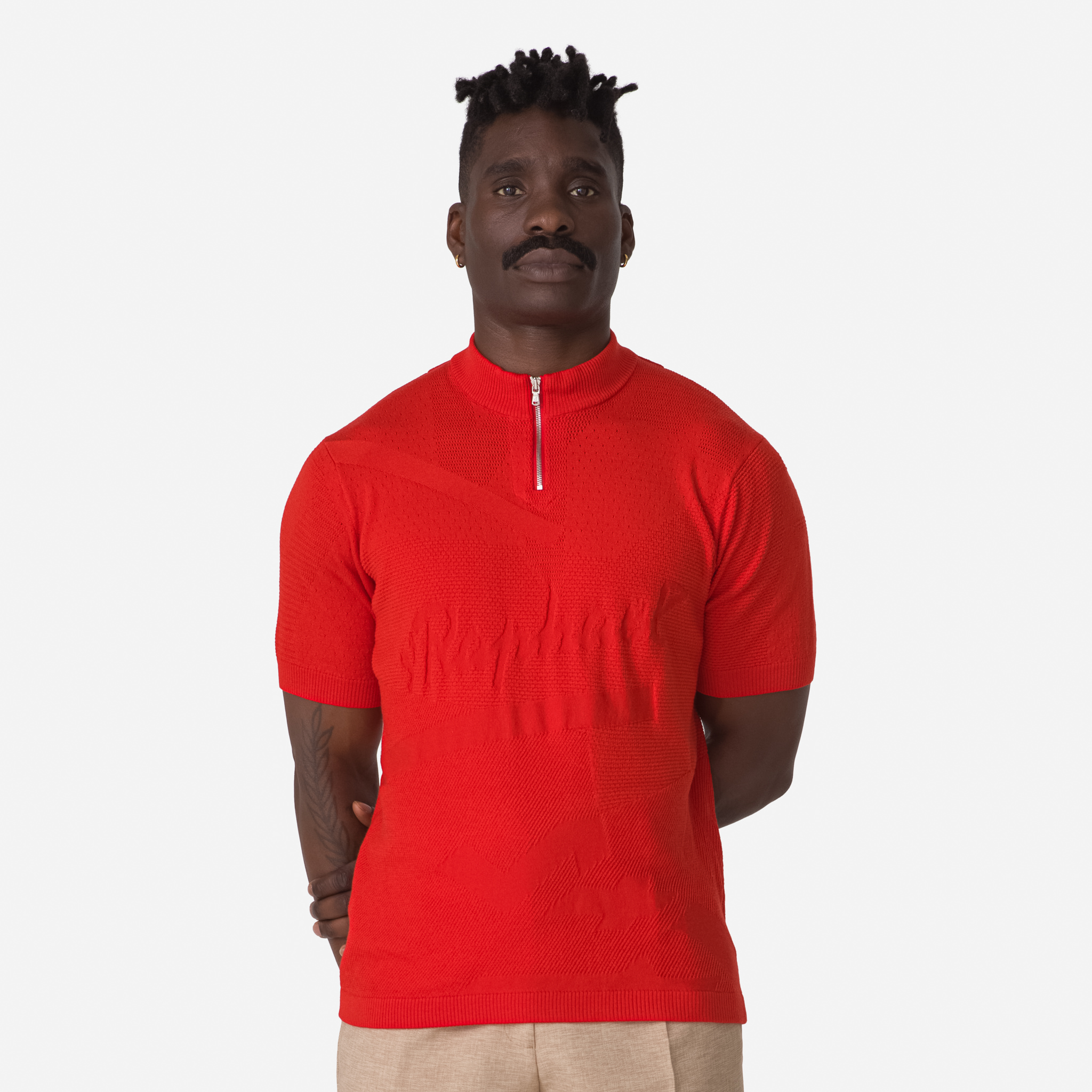 Men&apos;s St Raphael Quarter Zip Knit Red