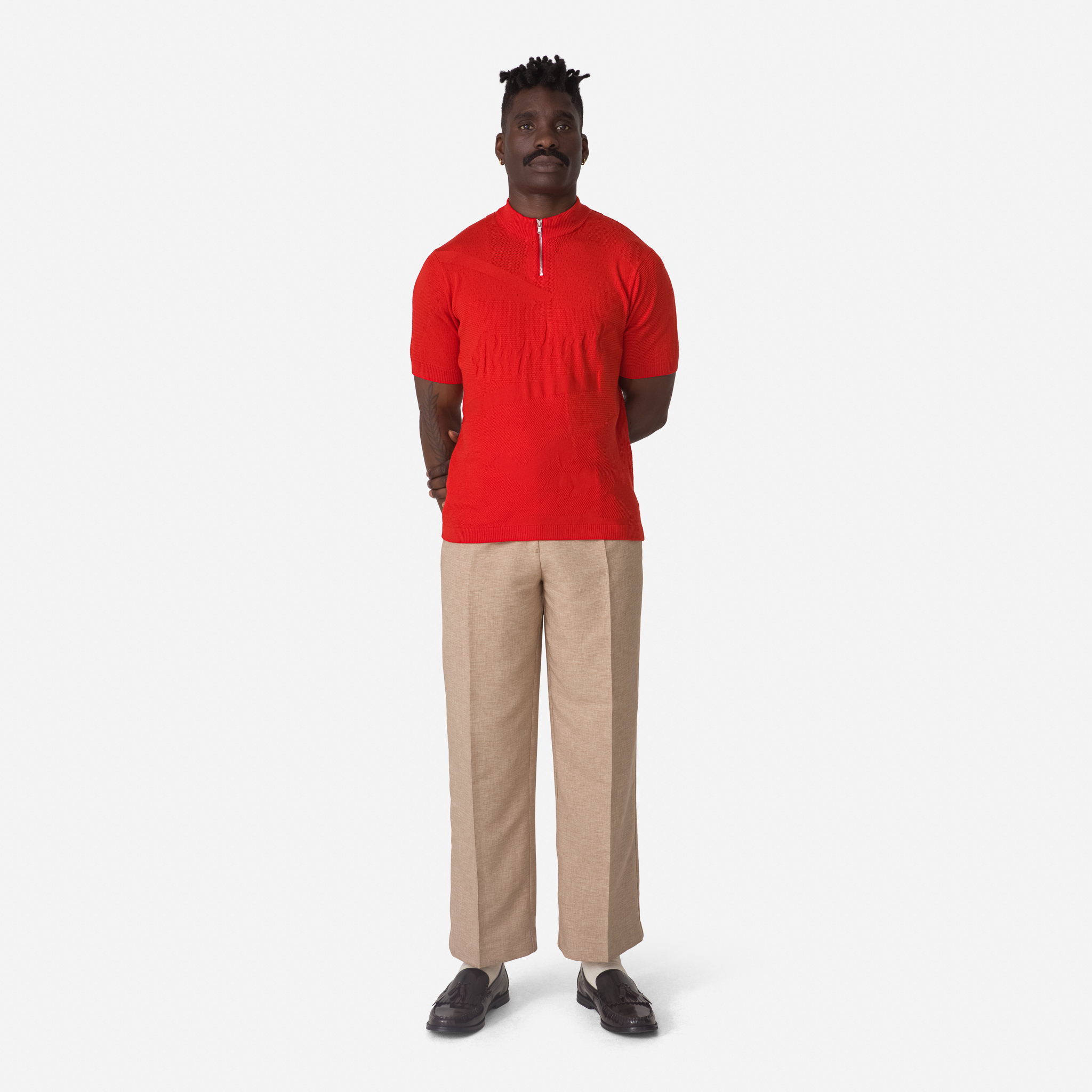 1121-Men-apos-s-St-Raphael-Quarter-Zip-Knit-Red-7.jpg Men's St Raphael Quarter Zip Knit Red