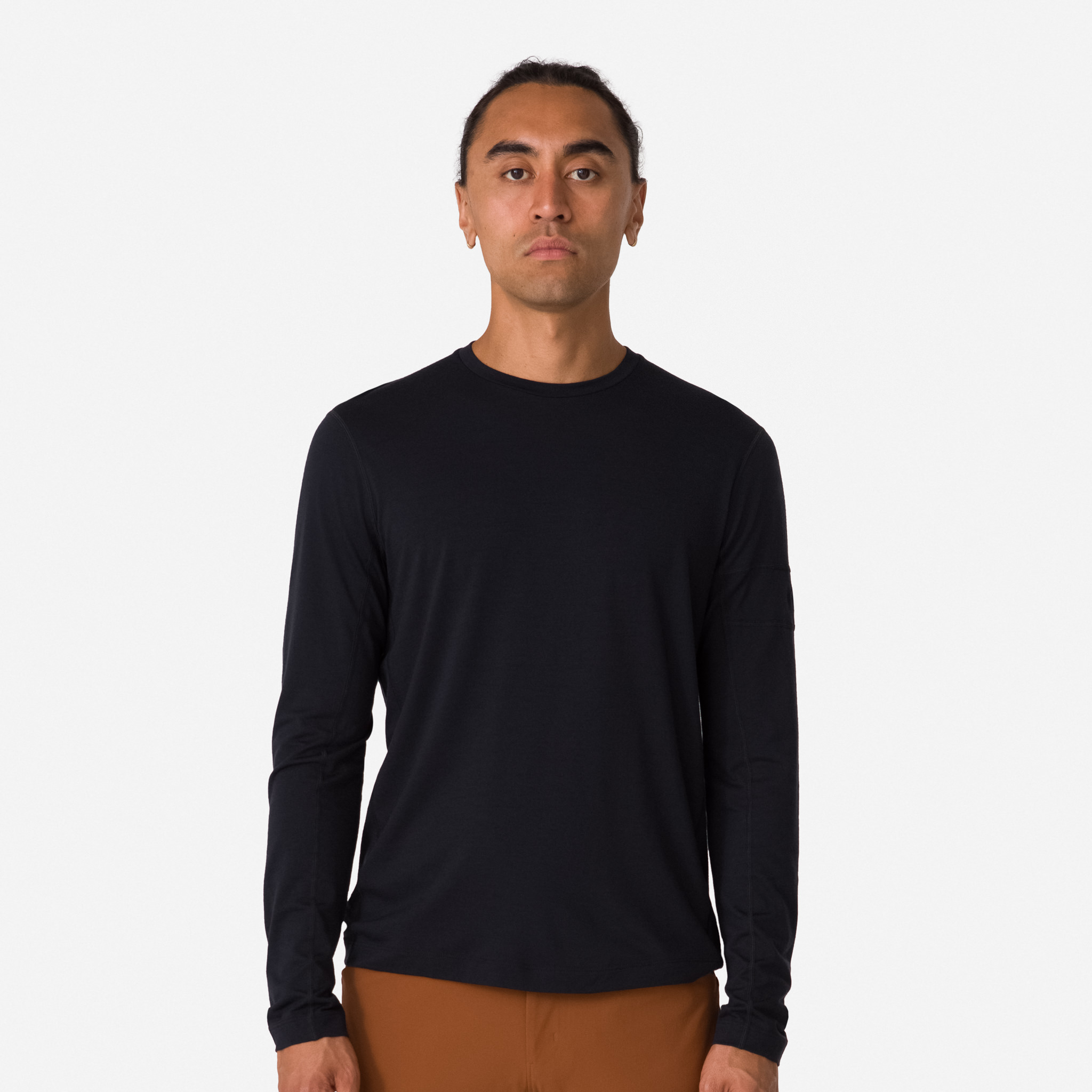 Men&apos;s Merino Long Sleeve T-Shirt Black/Black