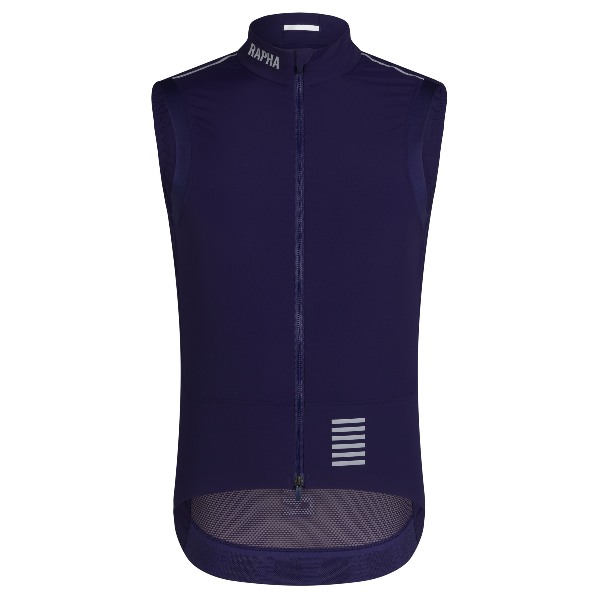 Men&apos;s Pro Team Lightweight Gilet Navy Purple / Silver Reflective