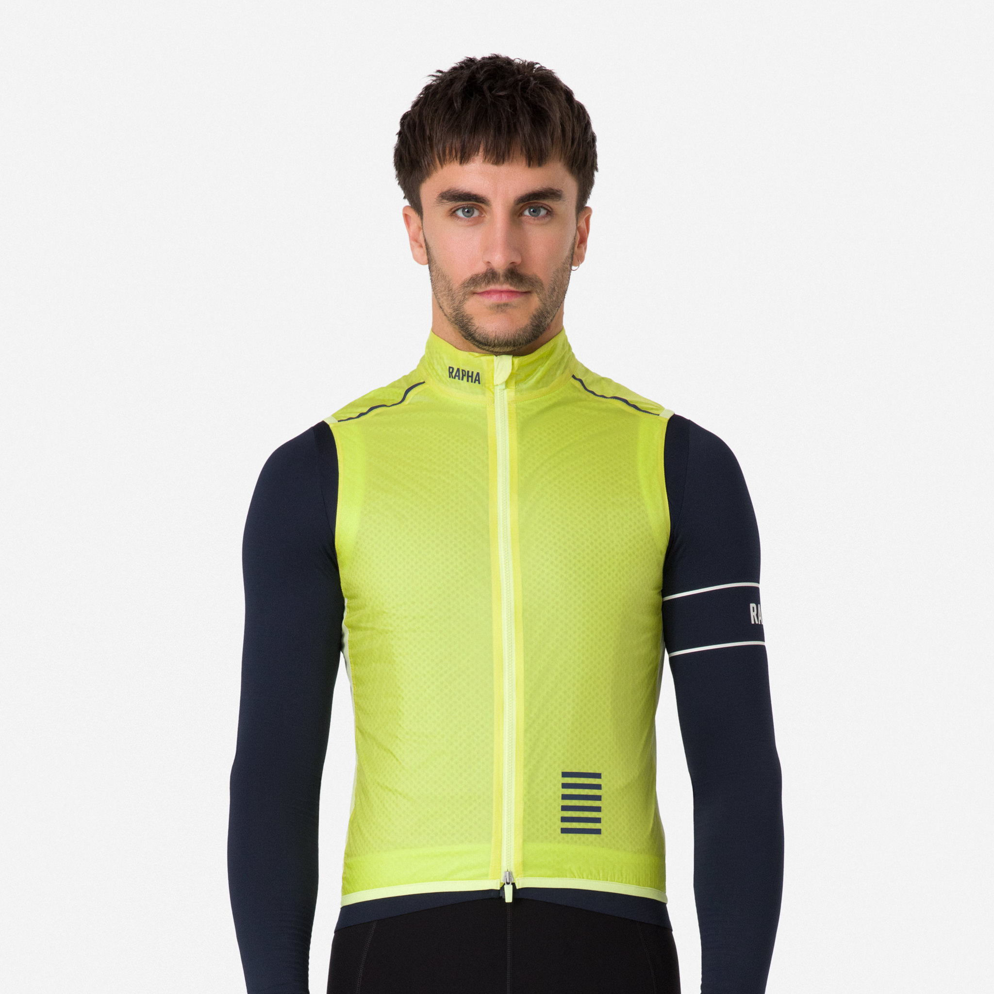 Men&apos;s Pro Team Insulated Gilet Lime Green/Dark Navy