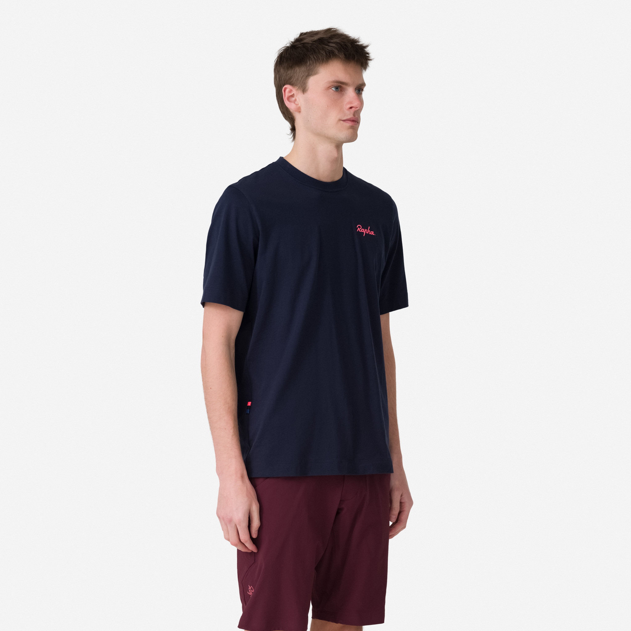 1651-Men-apos-s-Logo-T-Shirt-Dark-Navy-Hi-Vis-Pink-5.jpg Men's Logo T-Shirt Dark Navy/Hi-Vis Pink