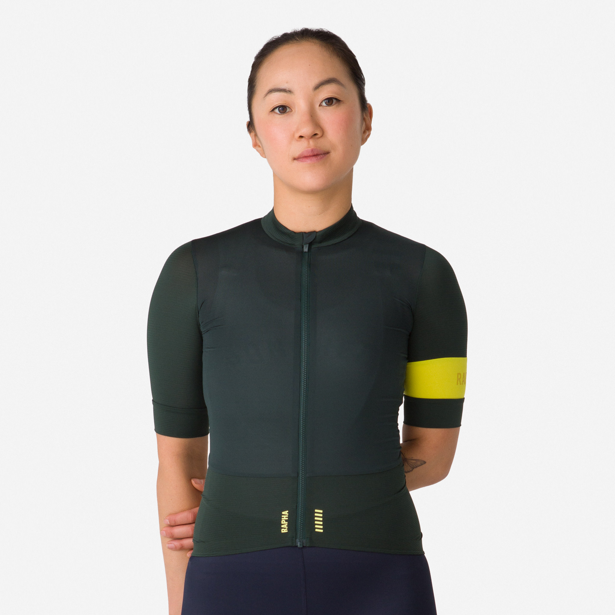 Women&apos;s Pro Team Jersey Dark Grey/Chartreuse