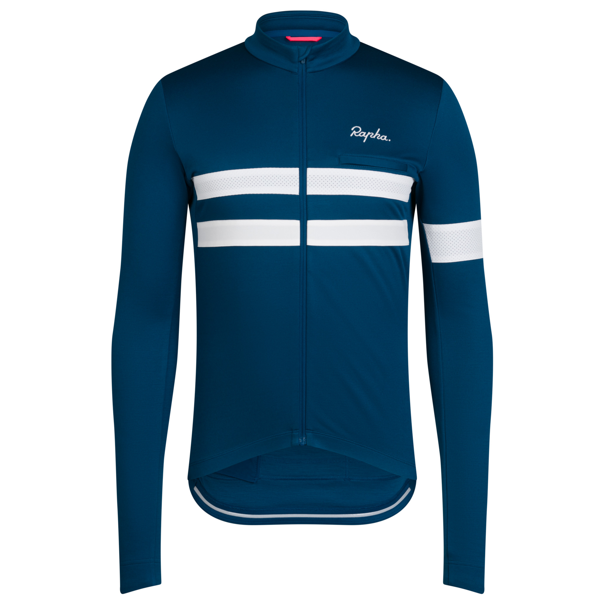 Men&apos;s Brevet Long Sleeve Jersey Jewelled Blue/White