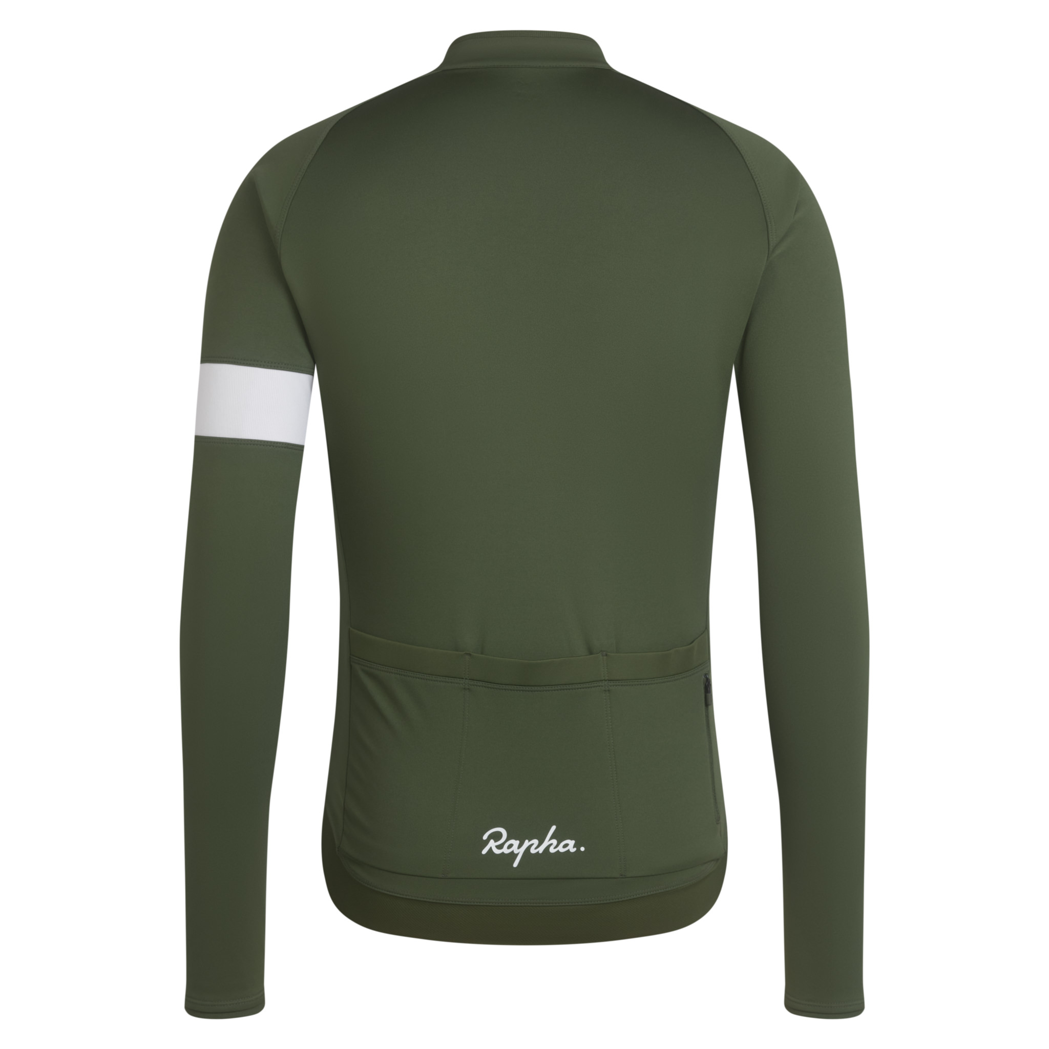 Men&apos;s Long Sleeve Core Jersey Deep Olive Green/White