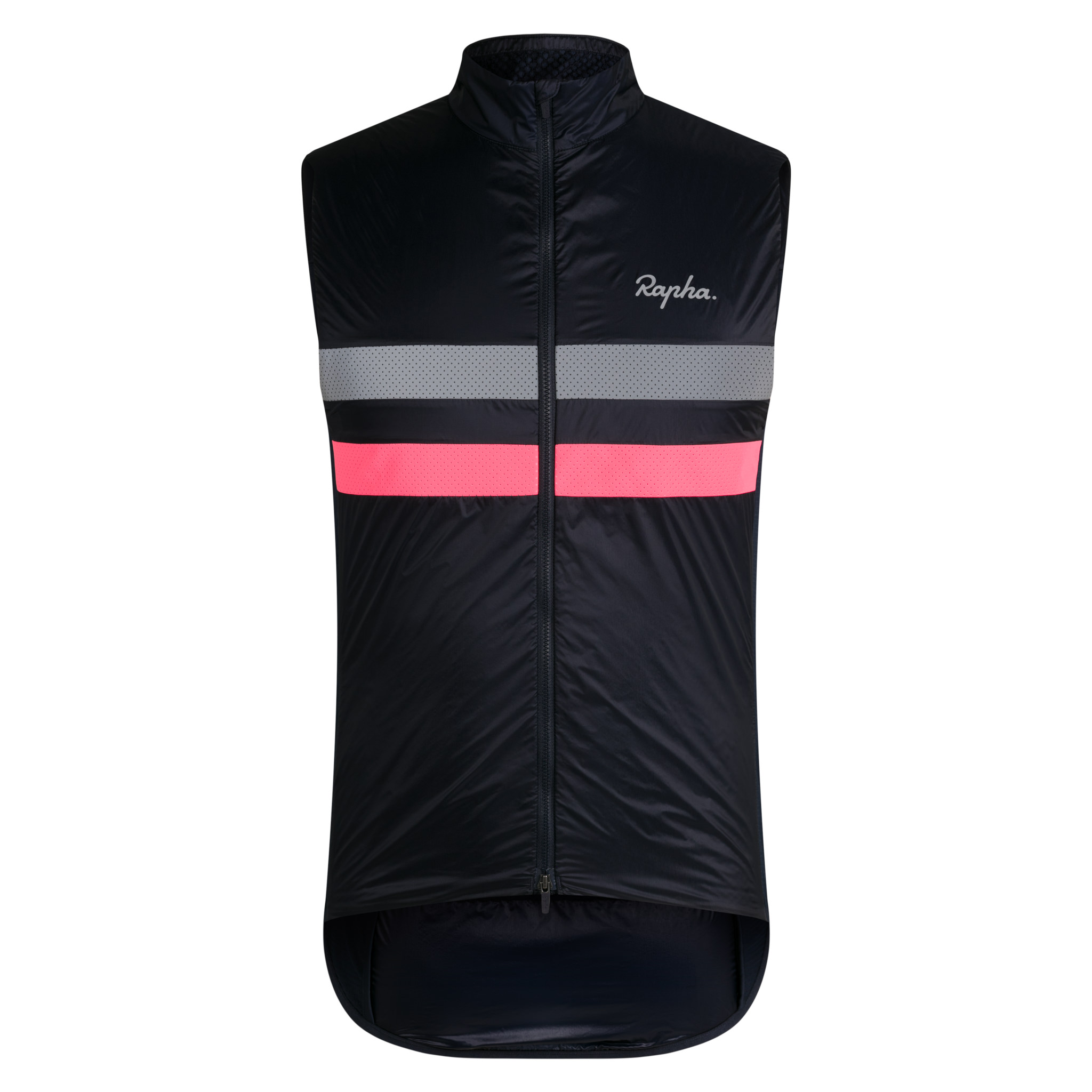 Men&apos;s Brevet Insulated Gilet Dark Navy/Hi-Vis Pink