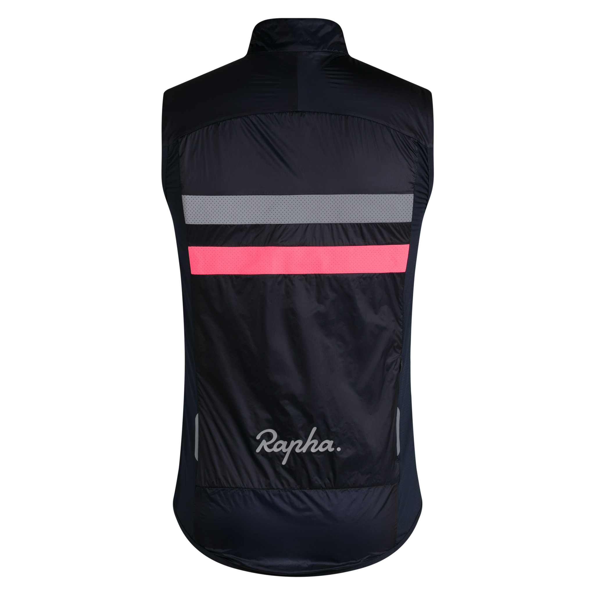 Men&apos;s Brevet Insulated Gilet Dark Navy/Hi-Vis Pink