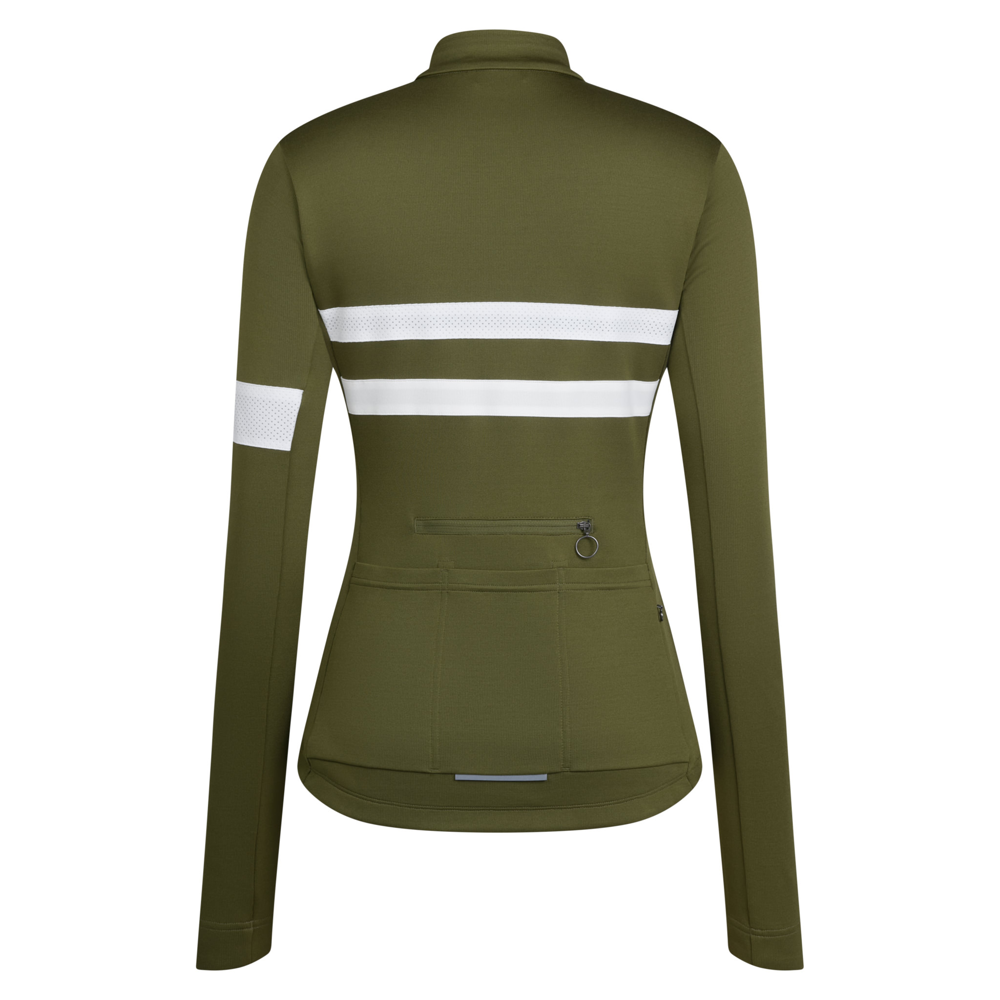 Women&apos;s Brevet Long Sleeve Jersey Dark Khaki/White