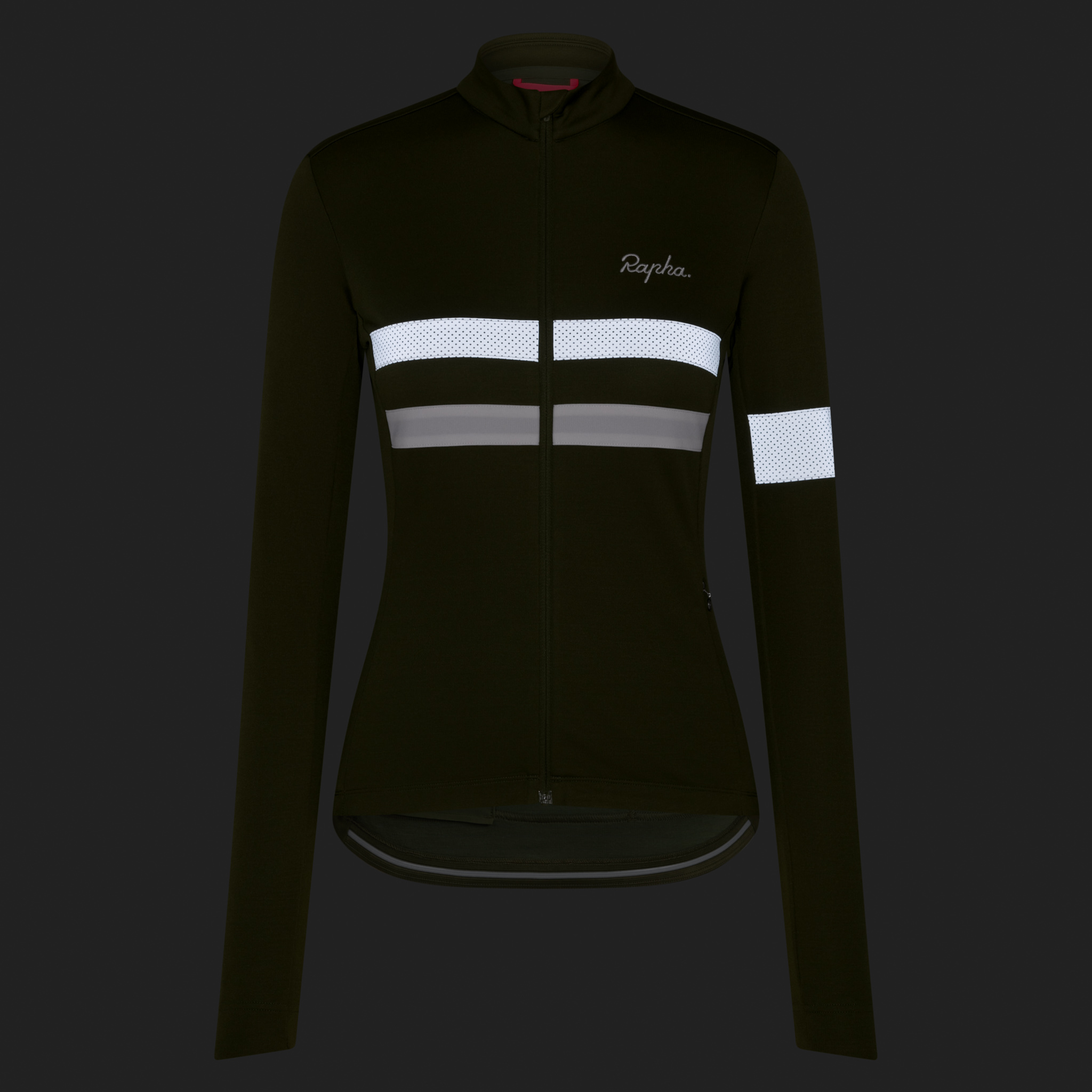 2553-Women-apos-s-Brevet-Long-Sleeve-Jersey-Dark-Khaki-White-3.jpg Women's Brevet Long Sleeve Jersey Dark Khaki/White