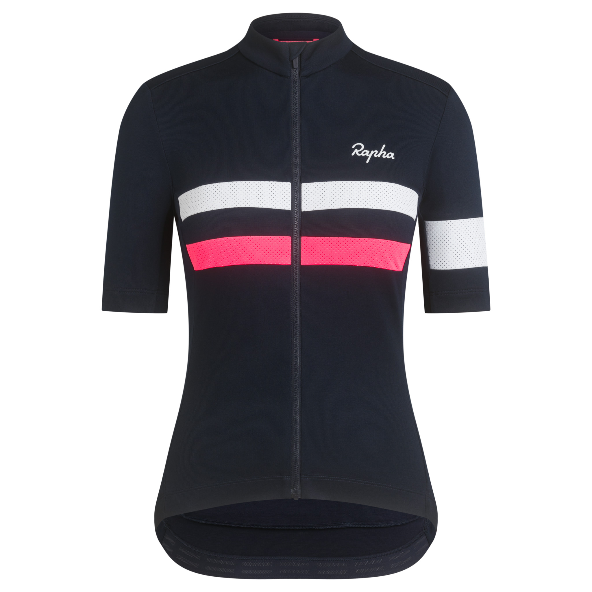 Women&apos;s Brevet Jersey Dark Navy/High-Vis Pink/White