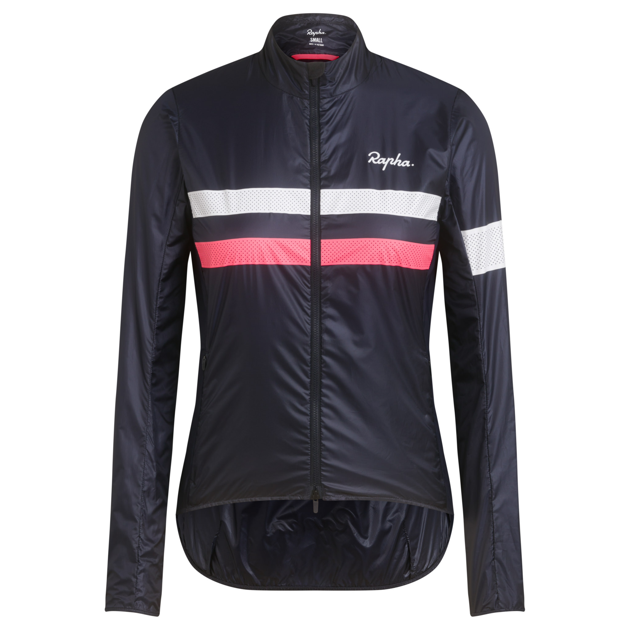 Women&apos;s Brevet Wind Jacket Dark Navy/High-Vis Pink/White