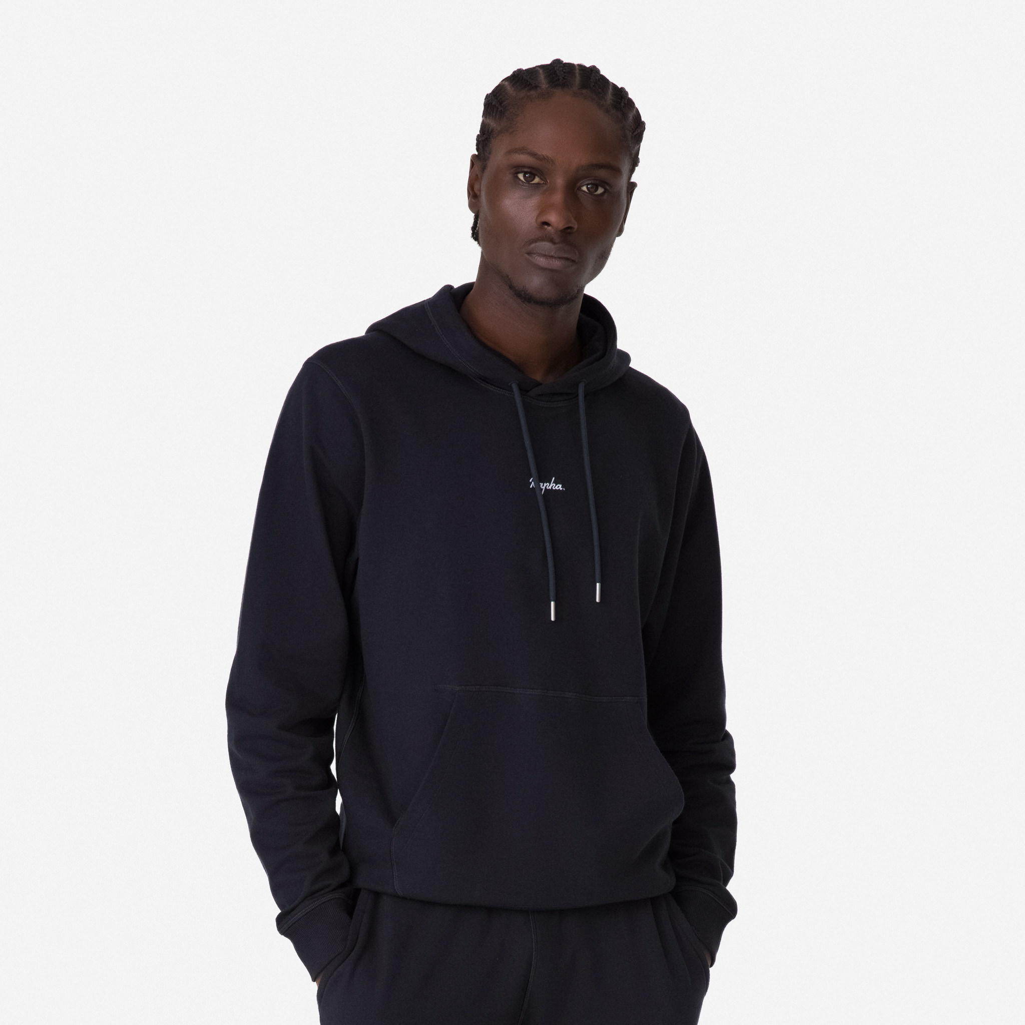 Men&apos;s Cotton Hoodie Black/White