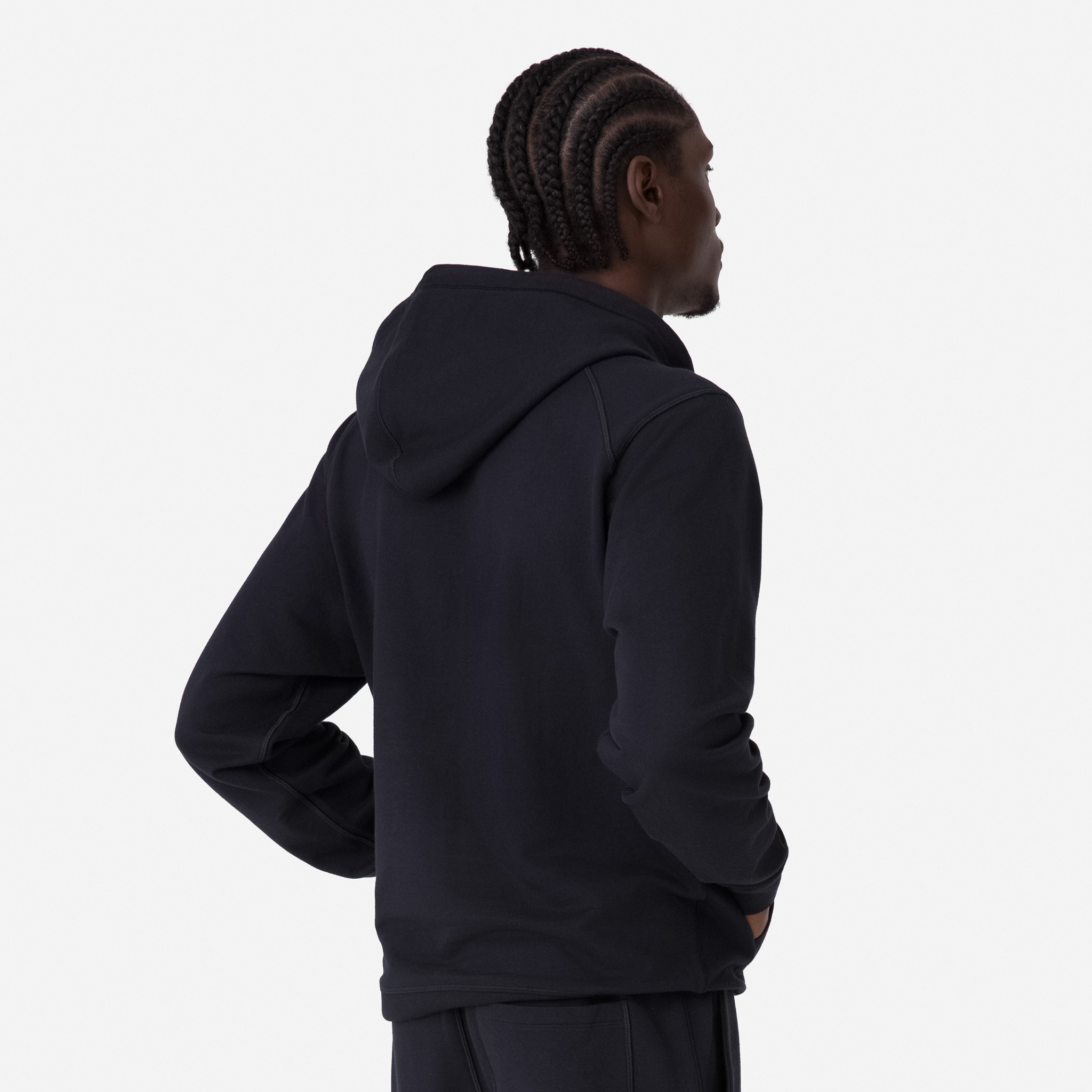 Men&apos;s Cotton Hoodie Black/White