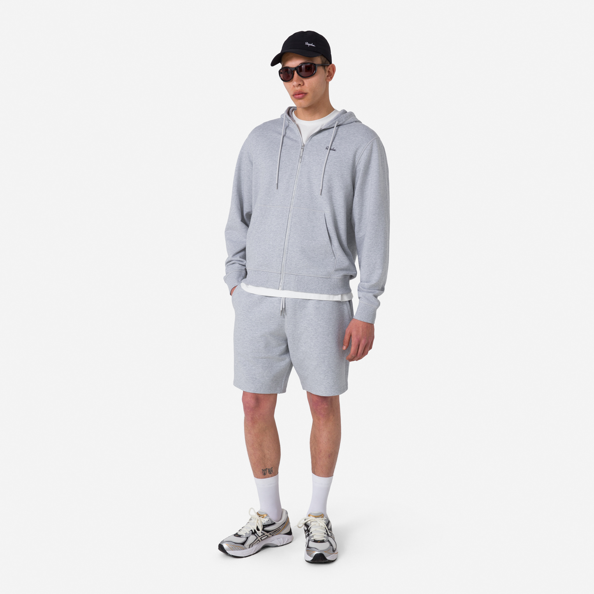 2730-Men-apos-s-Cotton-Zip-Hoodie-Light-Grey-Marl-Grey-4.jpg Men's Cotton Zip Hoodie Light Grey Marl / Grey