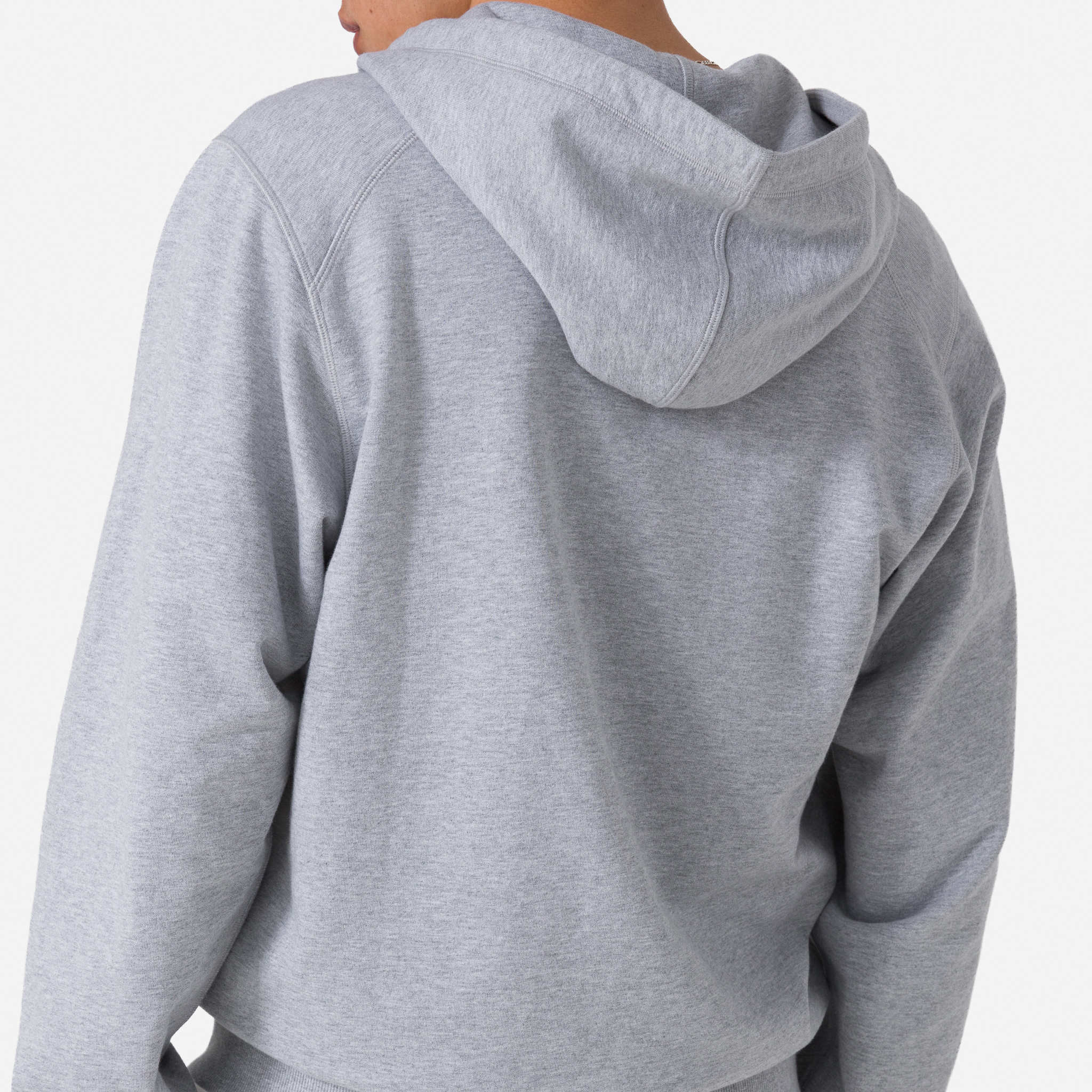 2730-Men-apos-s-Cotton-Zip-Hoodie-Light-Grey-Marl-Grey-5.jpg Men's Cotton Zip Hoodie Light Grey Marl / Grey