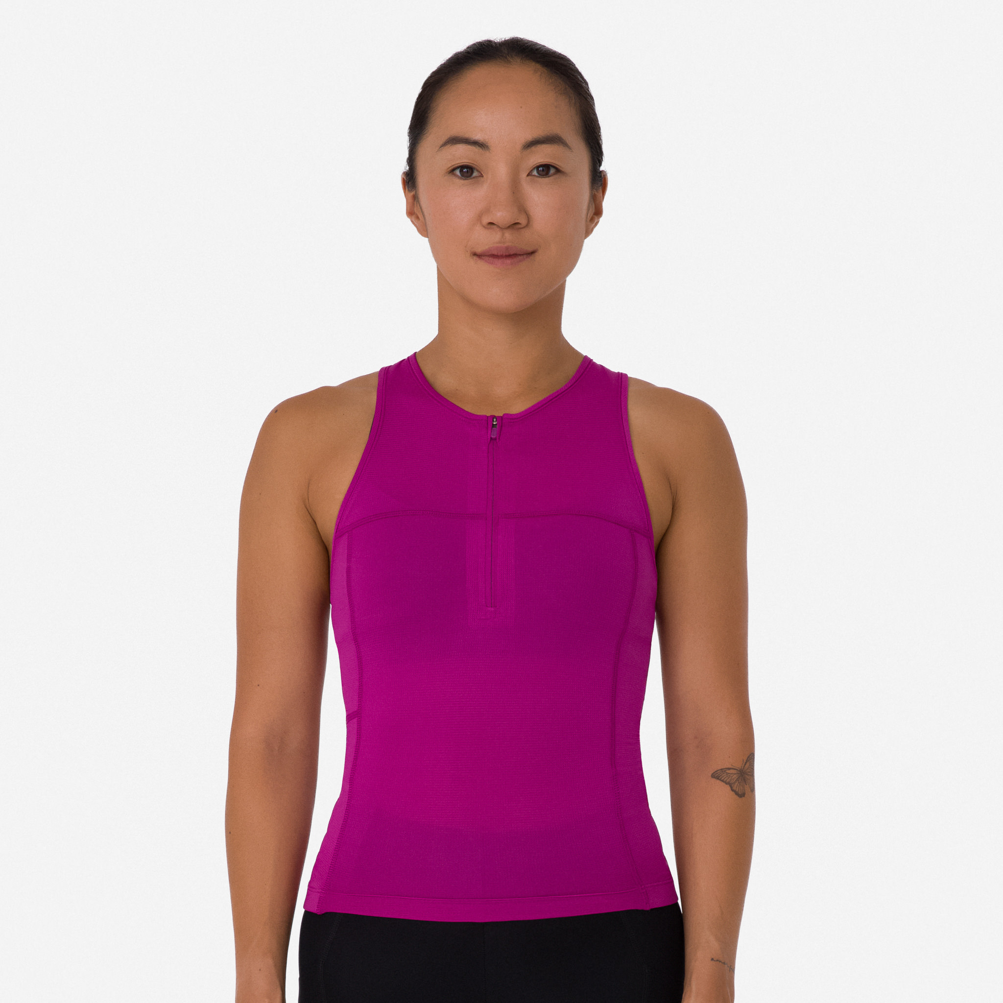 2888-Women-apos-s-Half-Zip-Tank-Berry-3.jpg Women's Half Zip Tank Berry