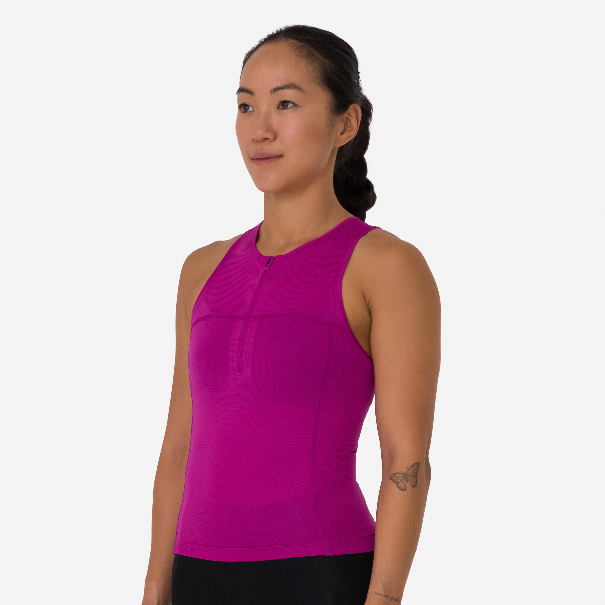 2888-Women-apos-s-Half-Zip-Tank-Berry-4.jpg Women's Half Zip Tank Berry