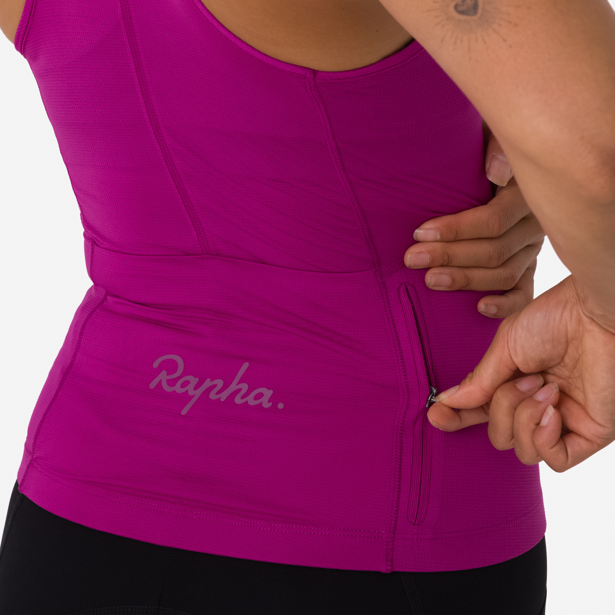 2888-Women-apos-s-Half-Zip-Tank-Berry-5.jpg Women's Half Zip Tank Berry