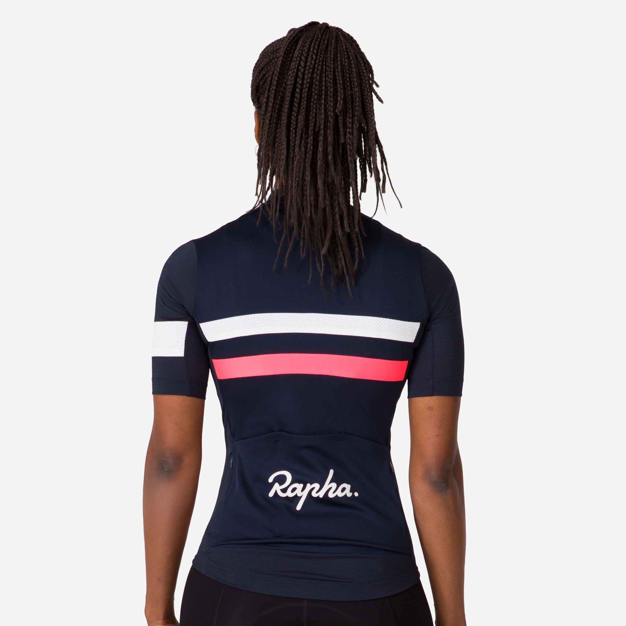 2923-Women-apos-s-Brevet-Lightweight-Jersey-Dark-Navy-High-Vis-Pink-White-4.jpg Women's Brevet Lightweight Jersey Dark Navy/High-Vis Pink/White
