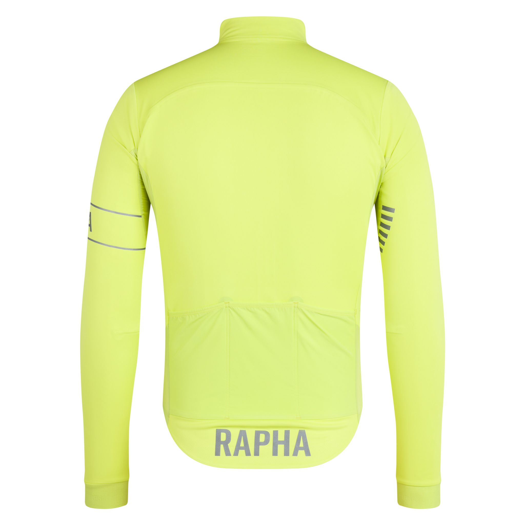 Men&apos;s Pro Team Long Sleeve Windstopper Jersey Bright Lime/Silver Reflective