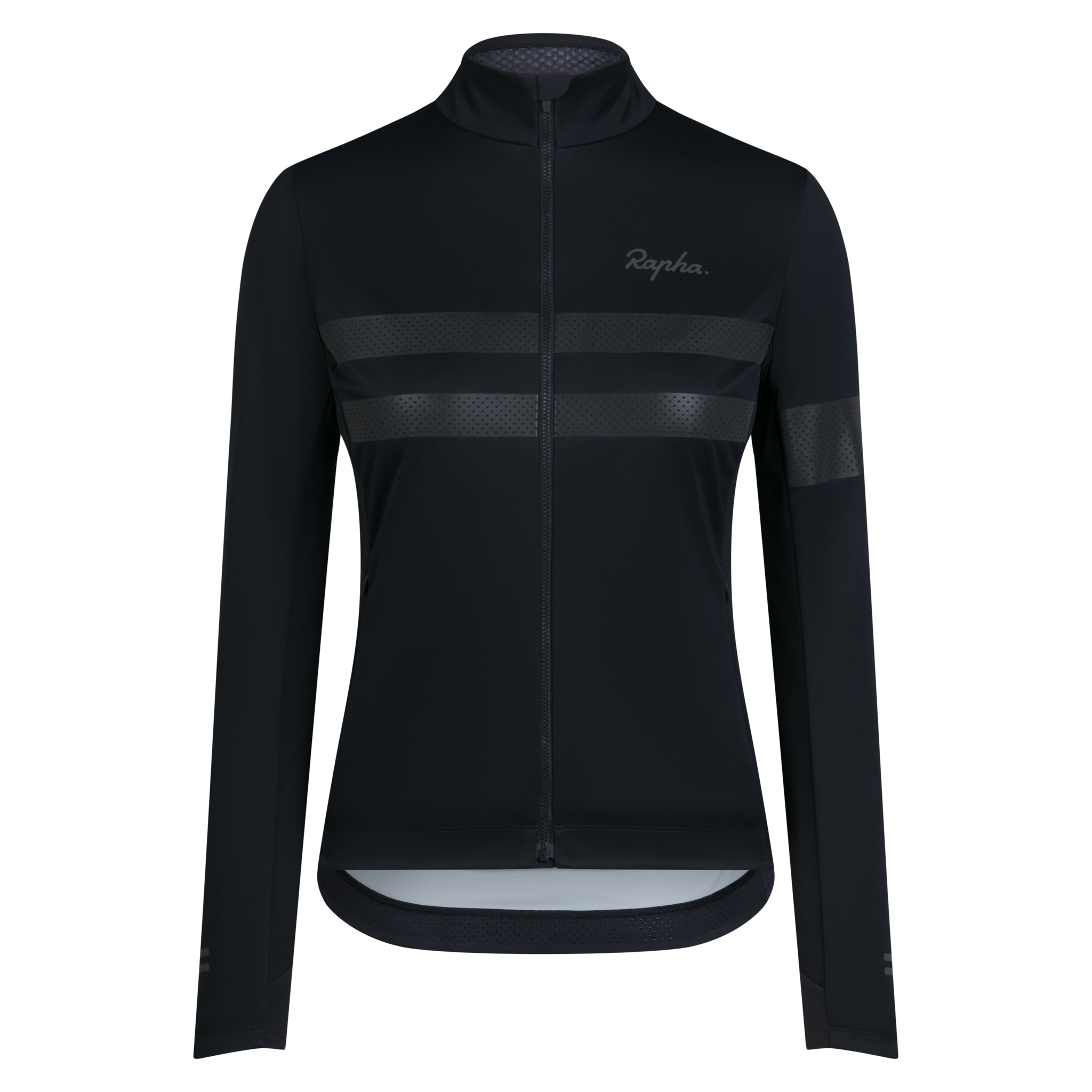 Women&apos;s Brevet Long Sleeve Windstopper Jersey Black/Black Reflective