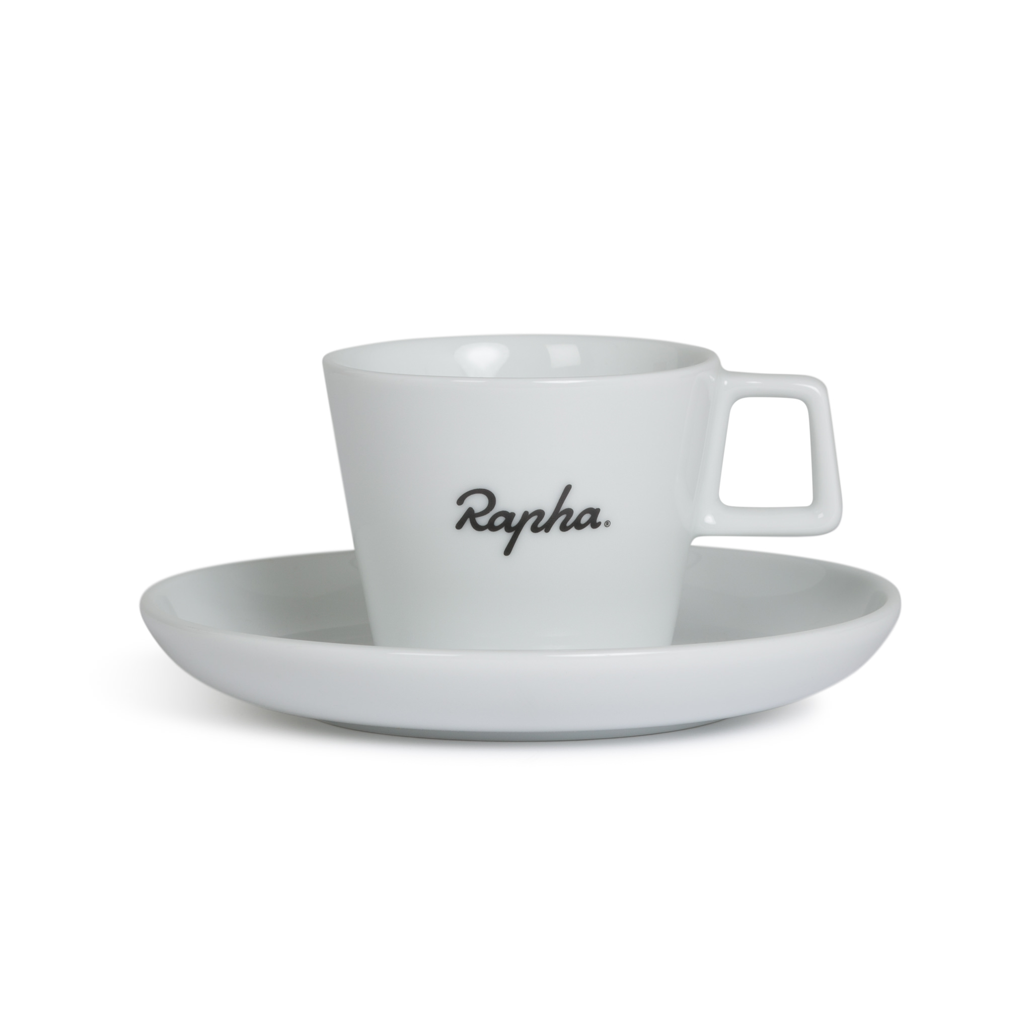 Cappuccino Cup and Saucer (6 oz) White/Black