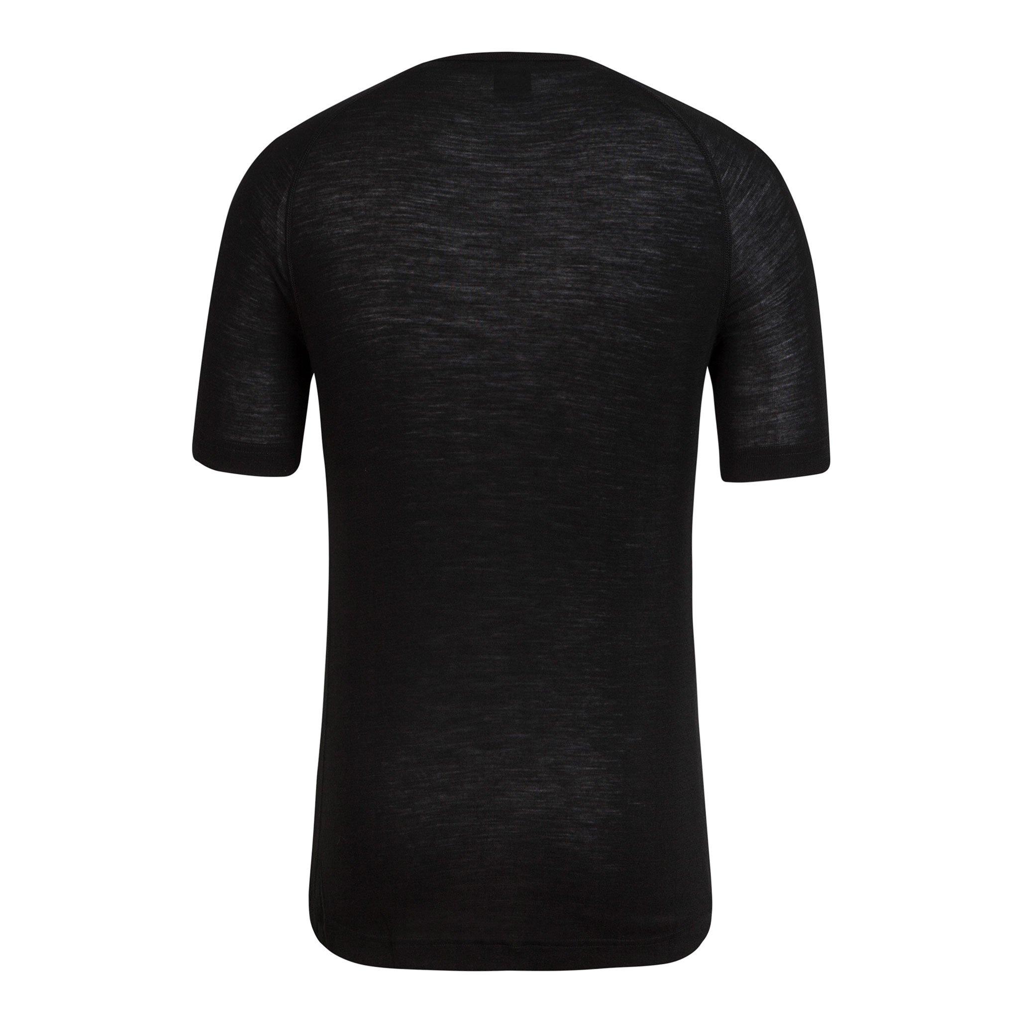 Men&apos;s Merino Base Layer - Short Sleeve Black
