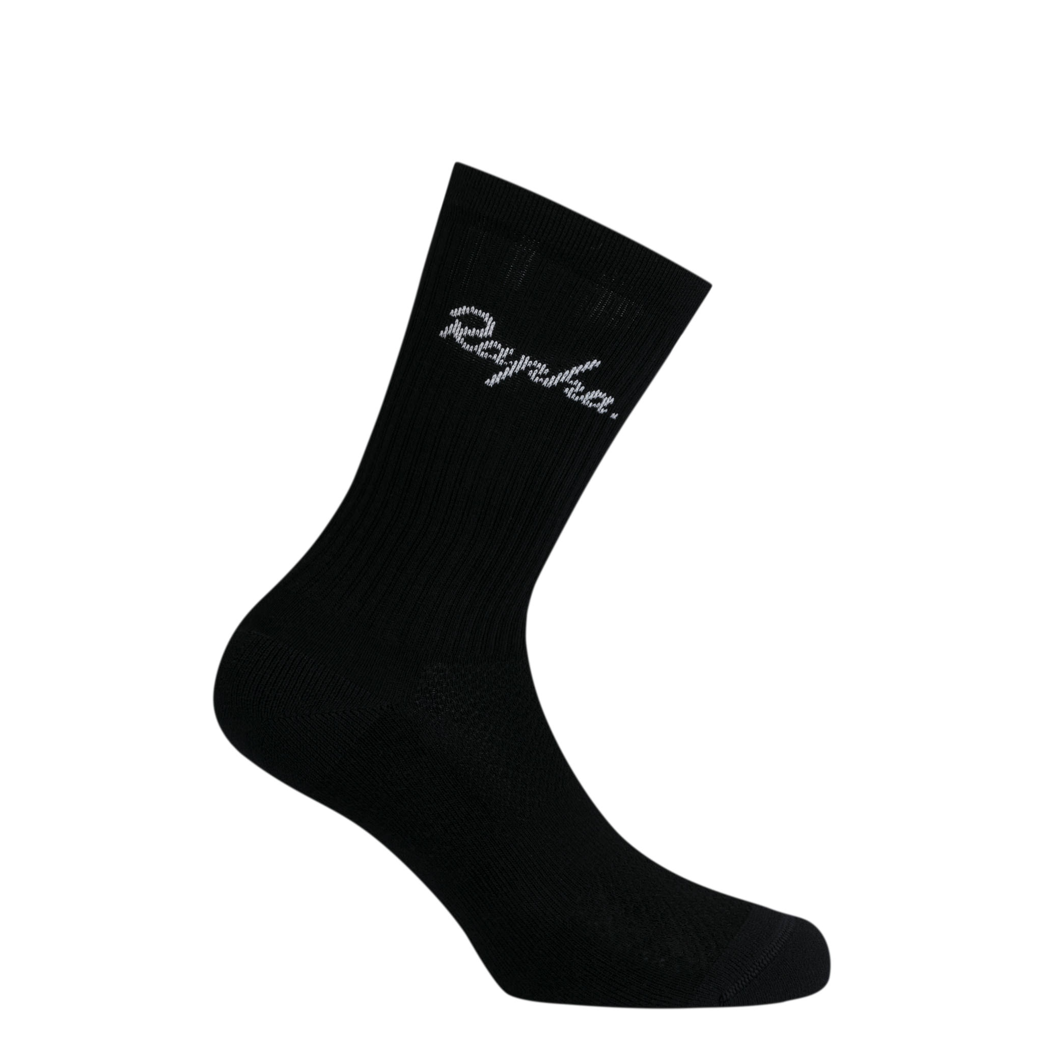 Cotton Crew Socks Black/White