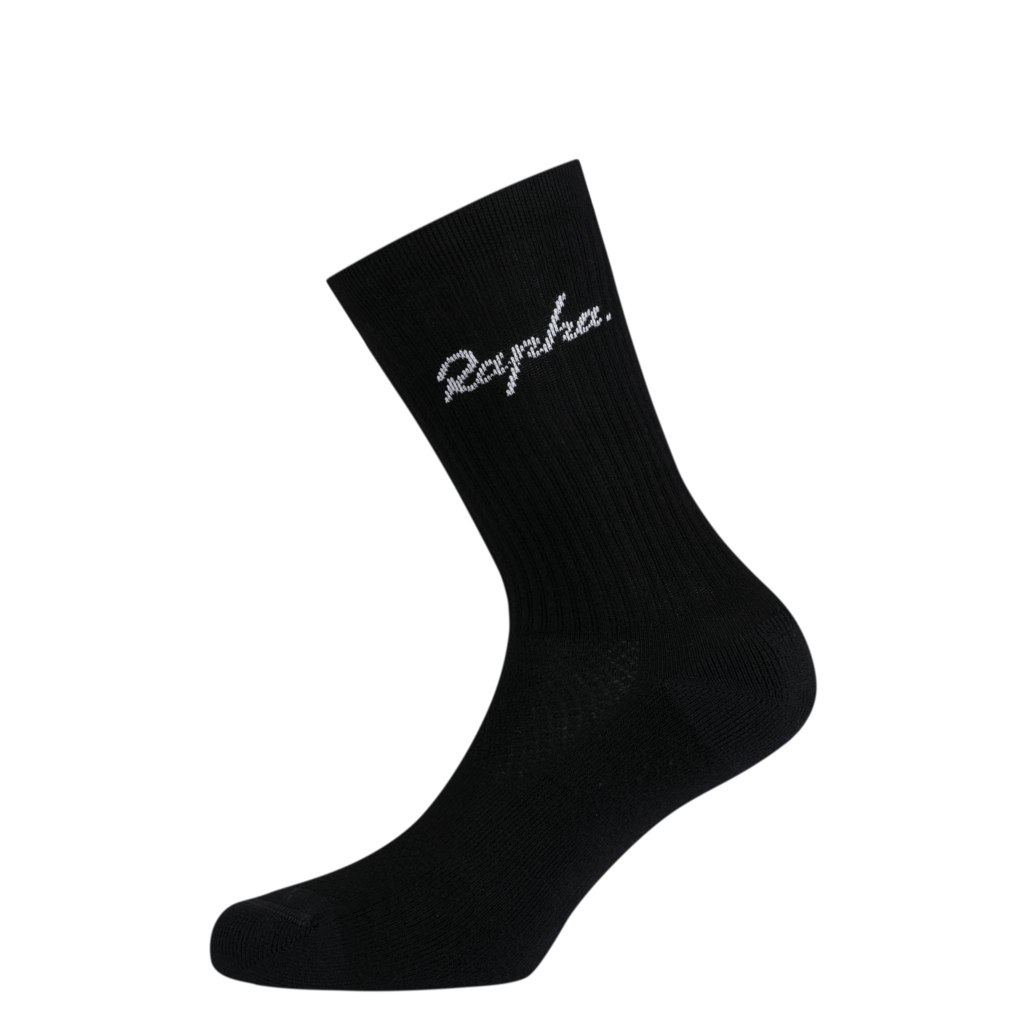 Cotton Crew Socks Black/White