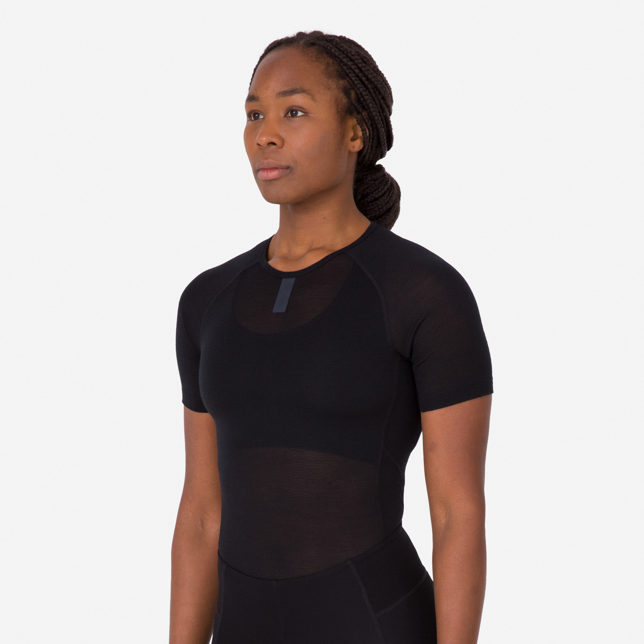 3663-Women-apos-s-Merino-Lightweight-Base-Layer-Short-Sleeve-Black-Black-4.jpg Women's Merino Lightweight Base Layer - Short Sleeve Black / Black