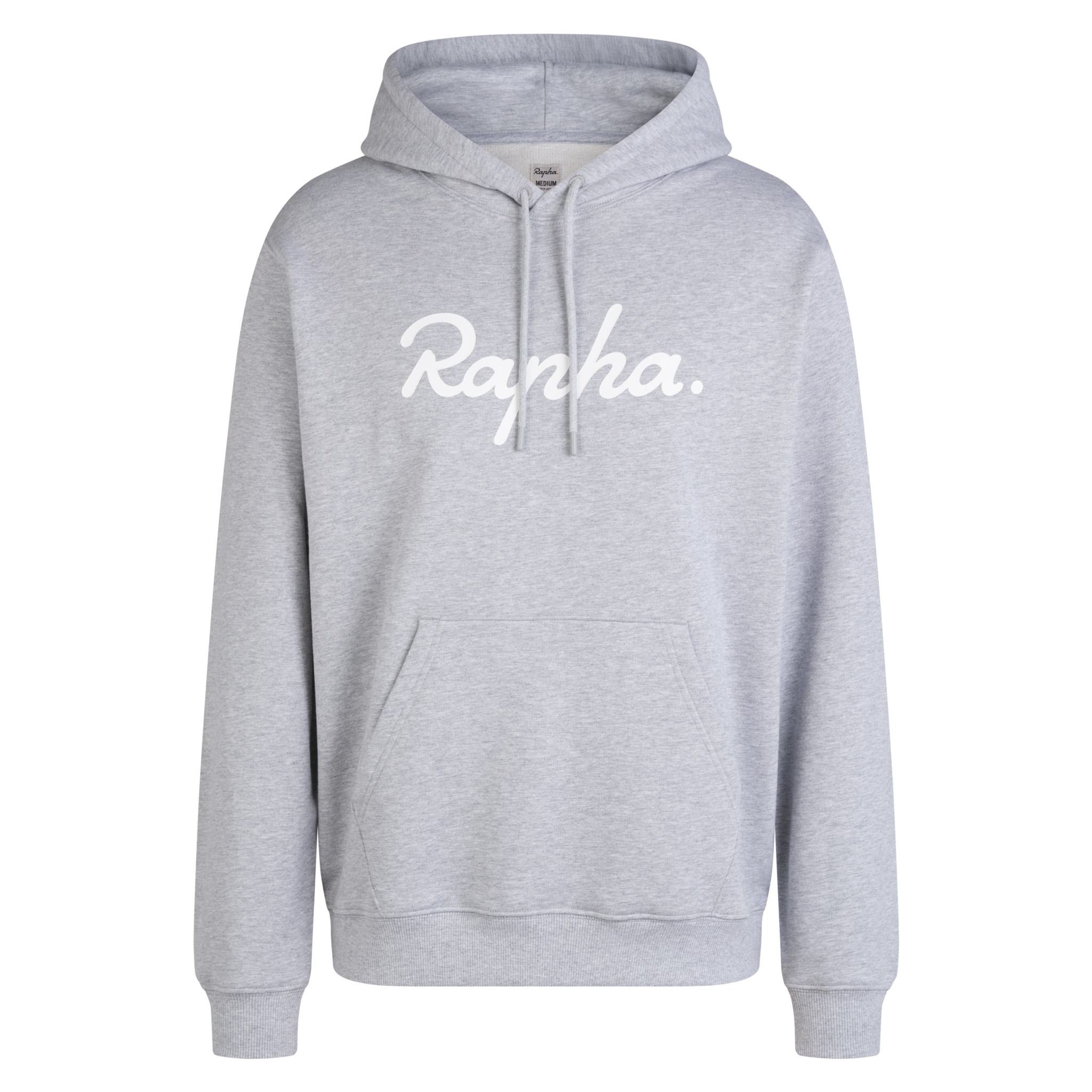 Men&apos;s Cotton Hoodie - Large Logo II Grey/White