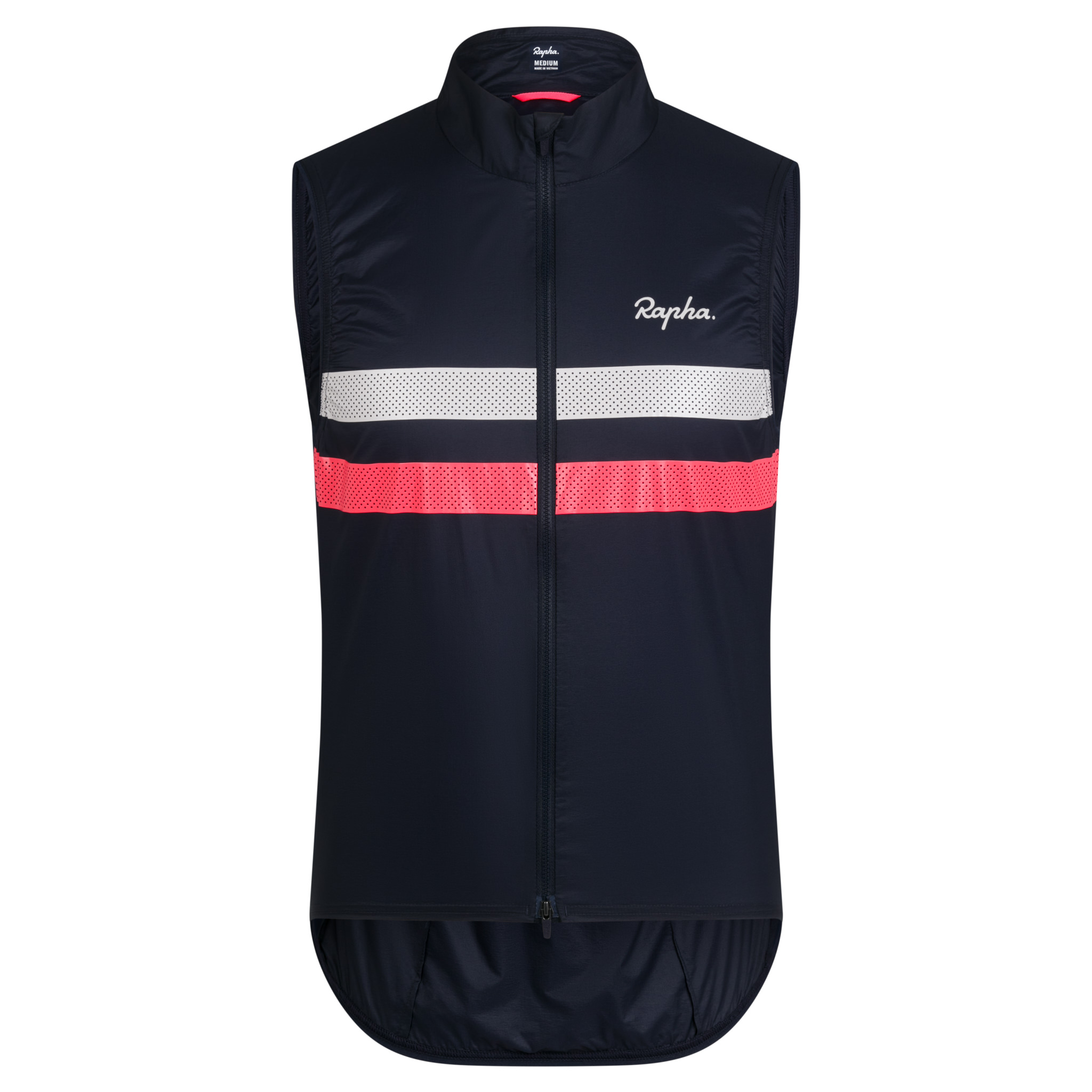 Men&apos;s Brevet Gilet Dark Navy/Hi-Vis Pink
