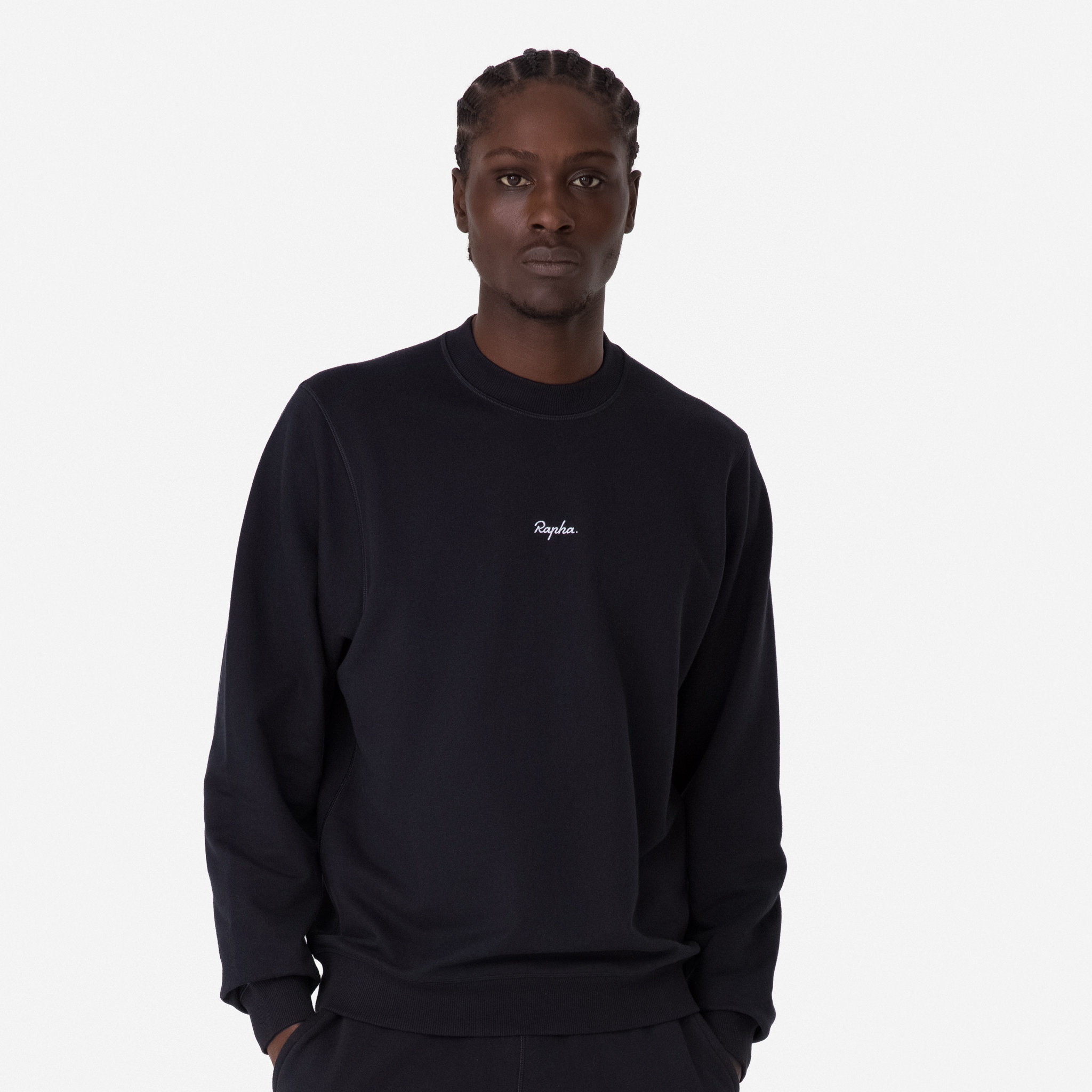 Men&apos;s Cotton Sweatshirt Black/White