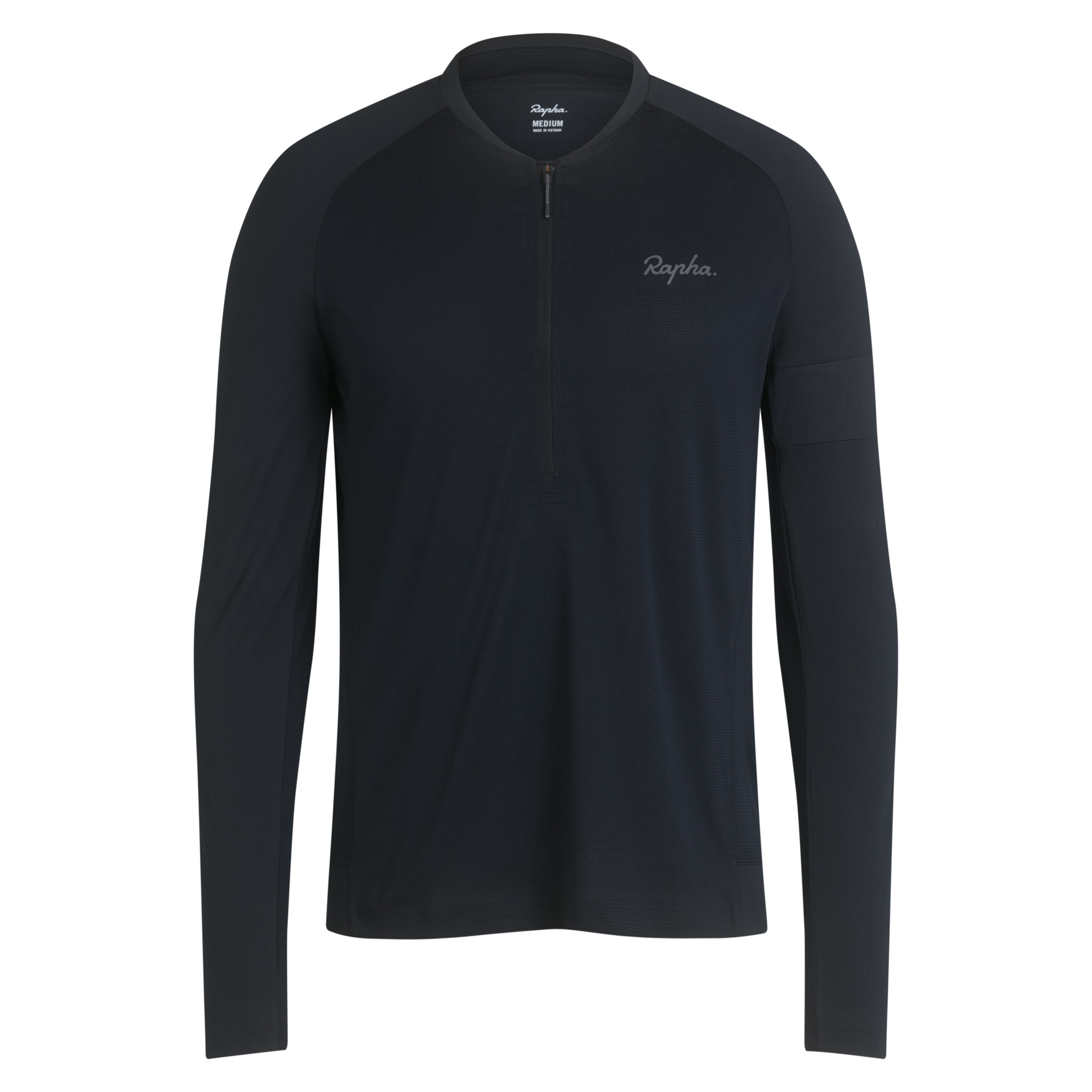 Men&apos;s Explore Long Sleeve Zip Neck Tech T-shirt Black/Black