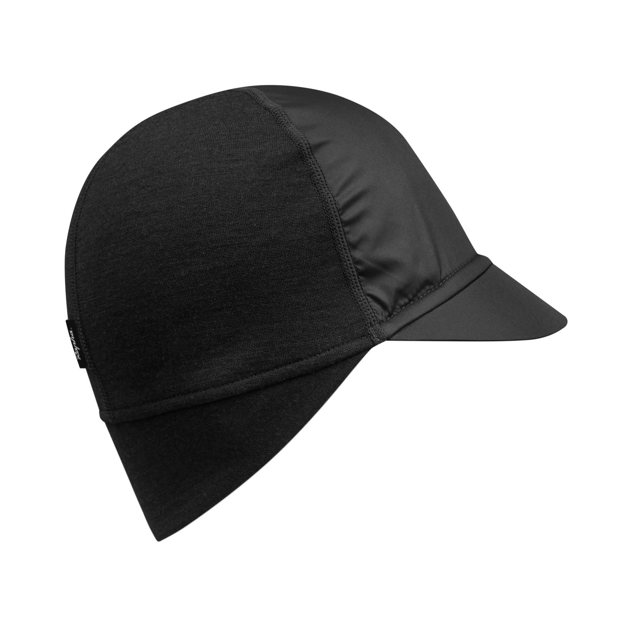 Peaked Merino Hat Black