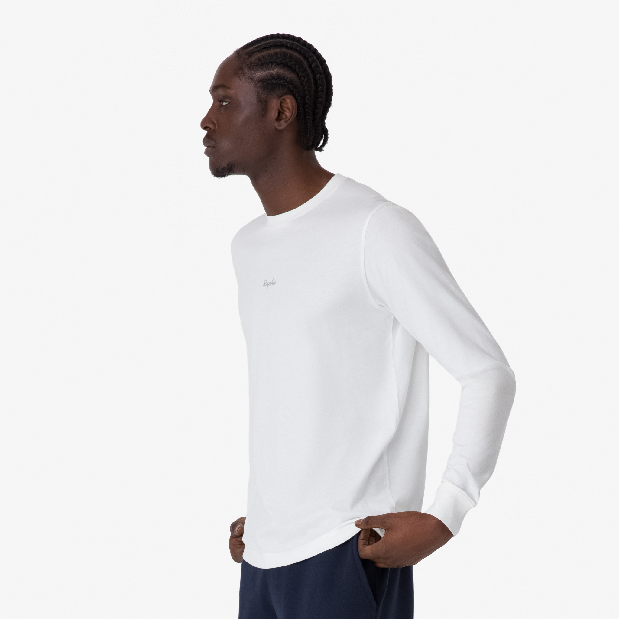 5290-Men-apos-s-Long-Sleeve-Cotton-T-Shirt-White-Light-Grey-3.jpg Men's Long Sleeve Cotton T-Shirt White/Light Grey