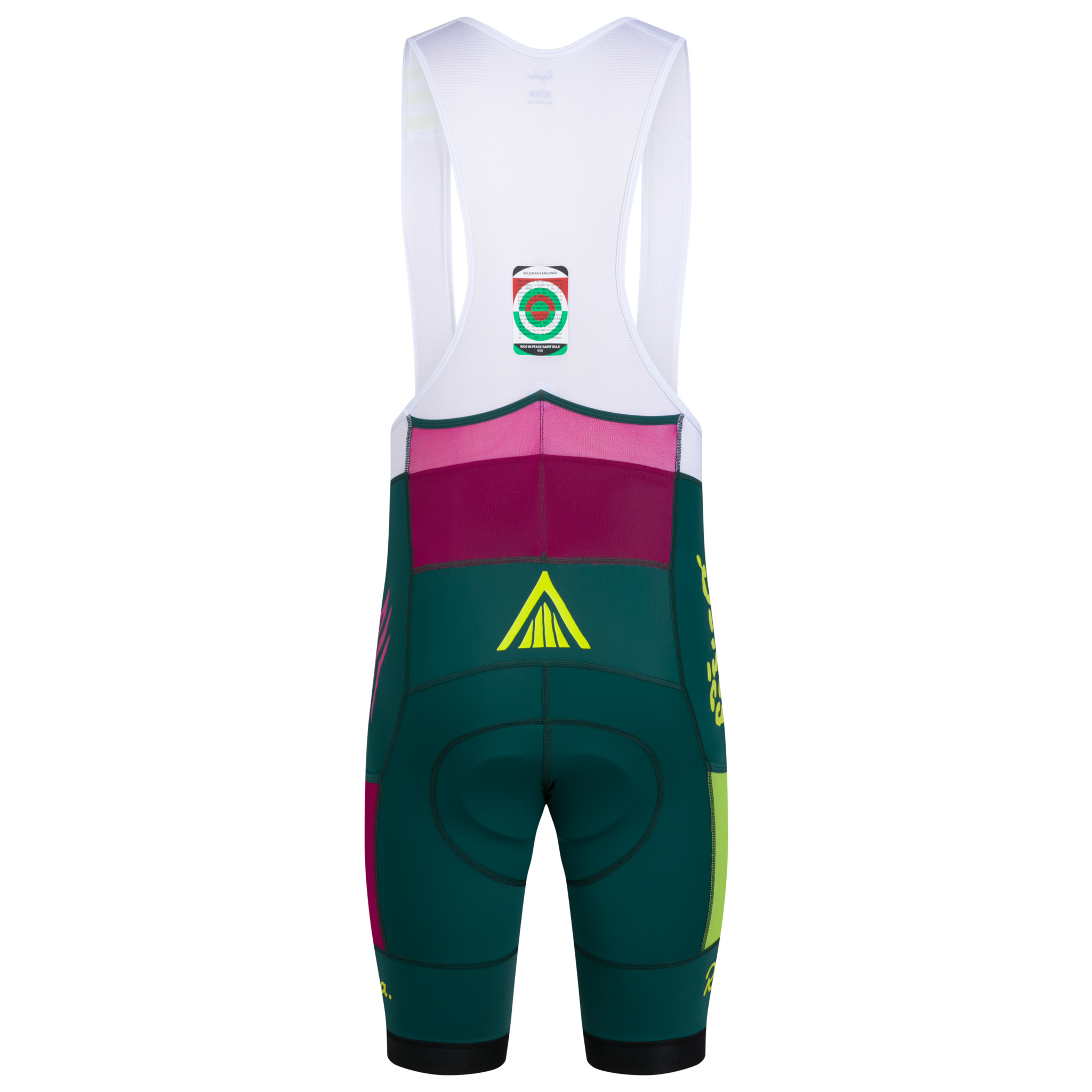 AMANI Men&apos;s Pro Team Training Cargo Bib Shorts Teal