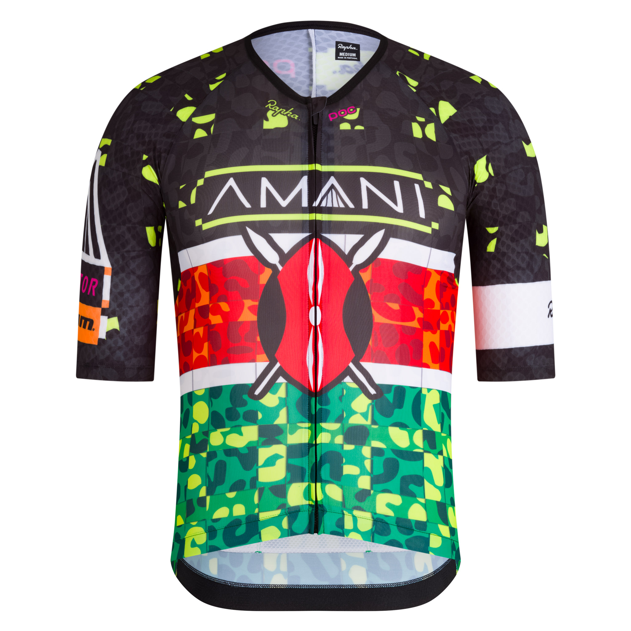AMANI Men&apos;s Pro Team Aero Jersey - Kenya Multicolour