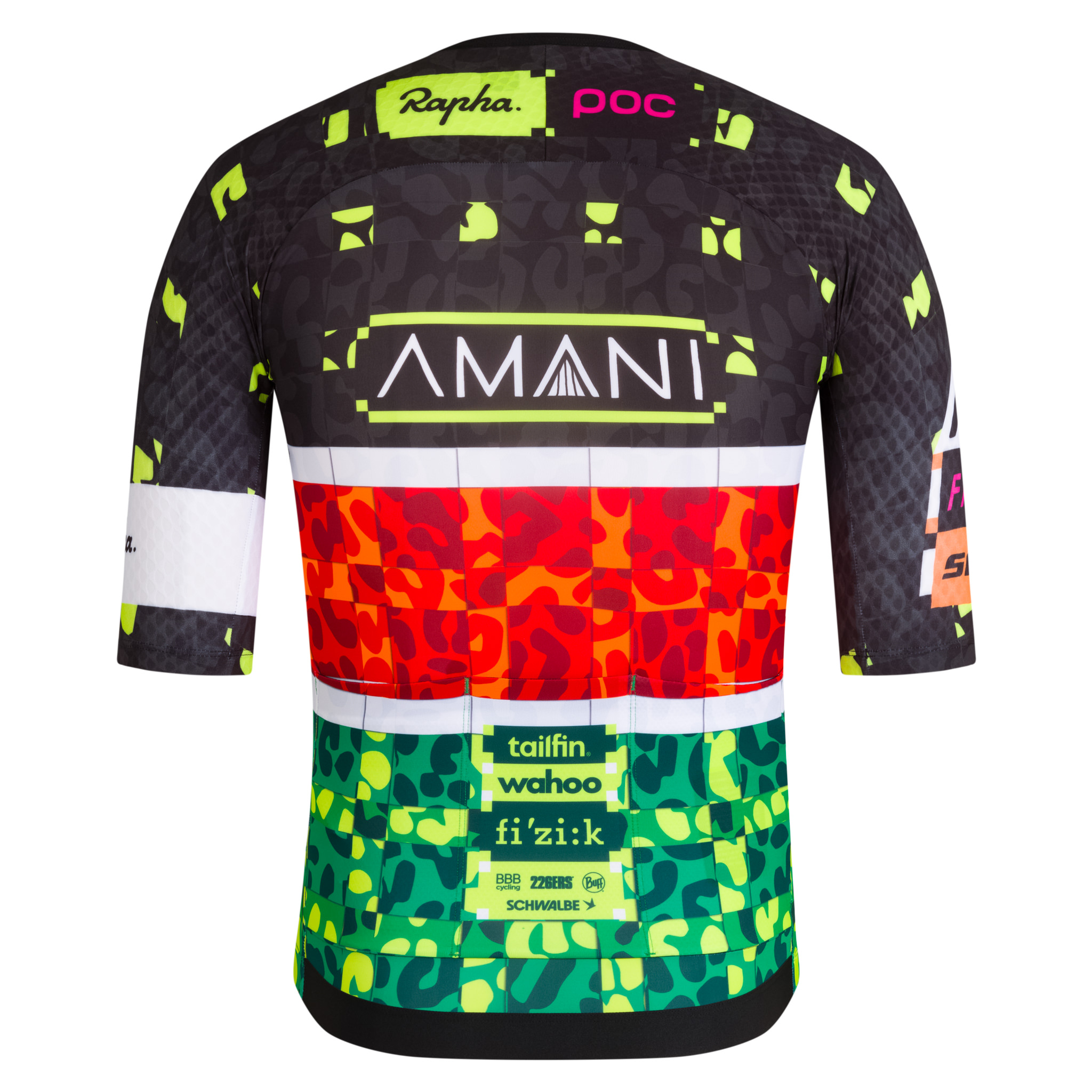 AMANI Men&apos;s Pro Team Aero Jersey - Kenya Multicolour