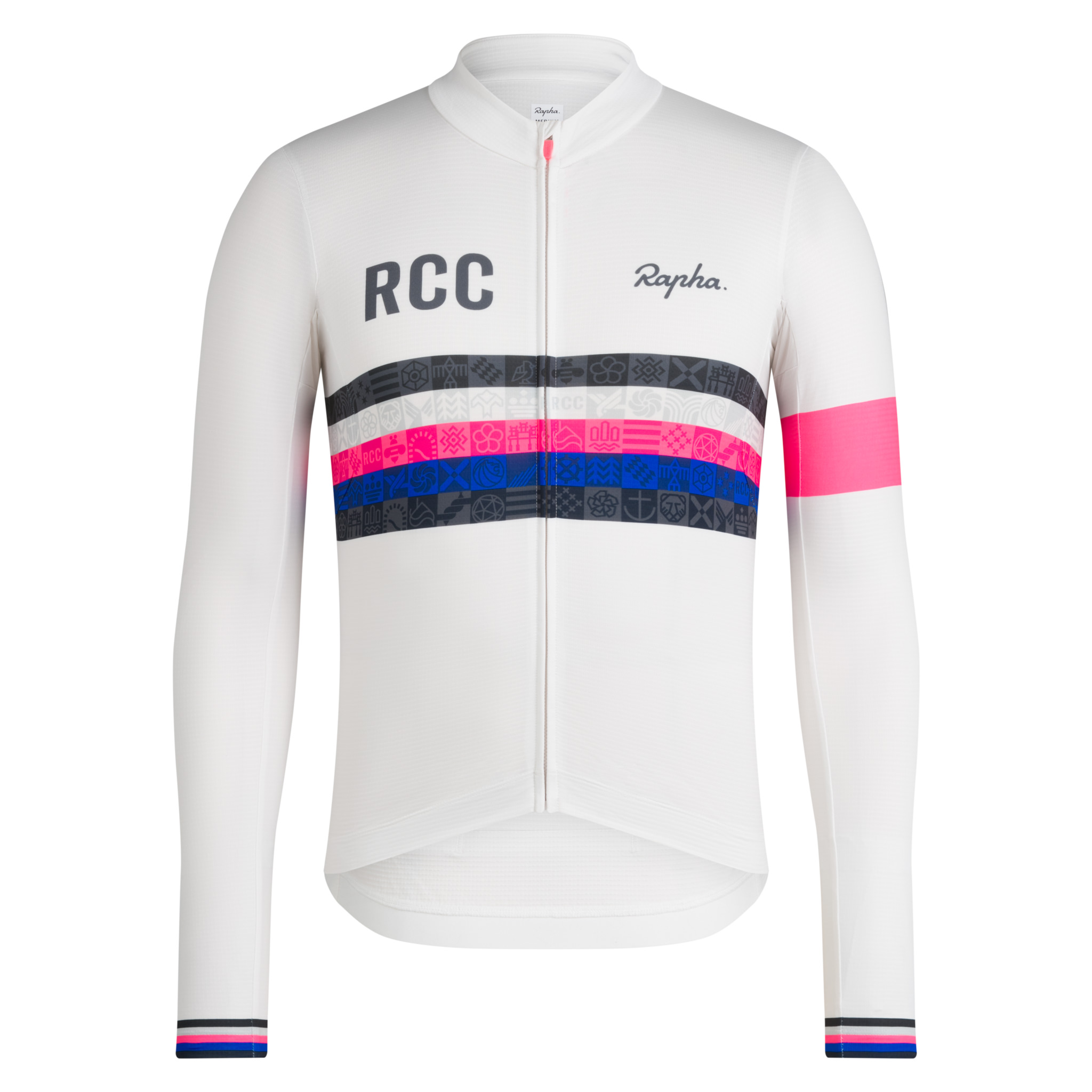 RCC 10 Men&apos;s Pro Team Long Sleeve Midweight Jersey White