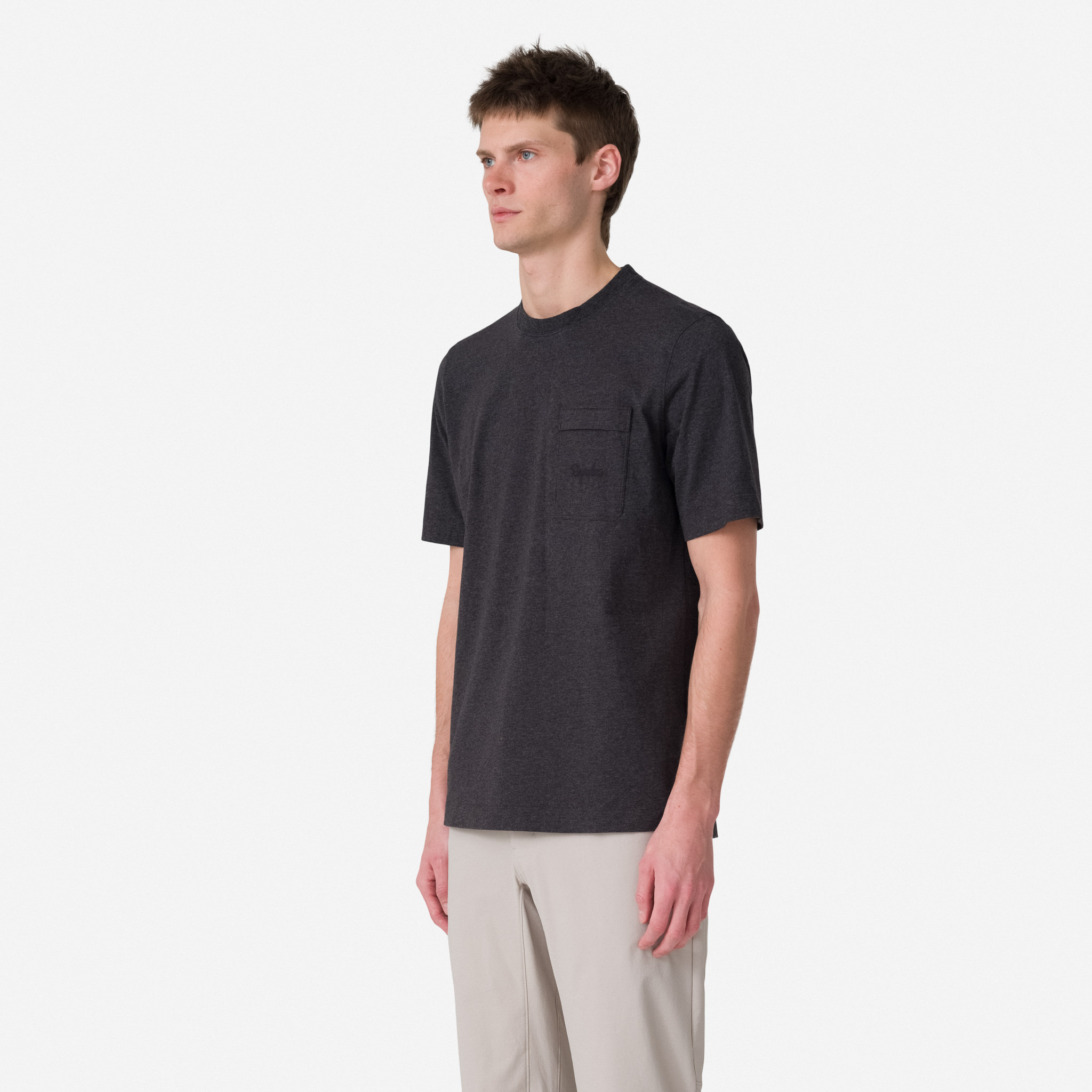835-Men-apos-s-Logo-Pocket-T-Shirt-Charcoal-Marl-Black-3.jpg Men's Logo Pocket T-Shirt Charcoal Marl/Black