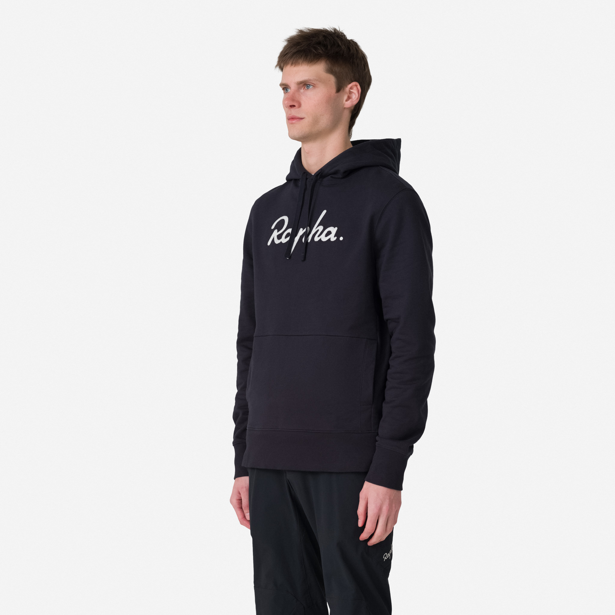 842-Men-apos-s-Logo-Pullover-Hoodie-Black-White-3.jpg Men's Logo Pullover Hoodie Black/White